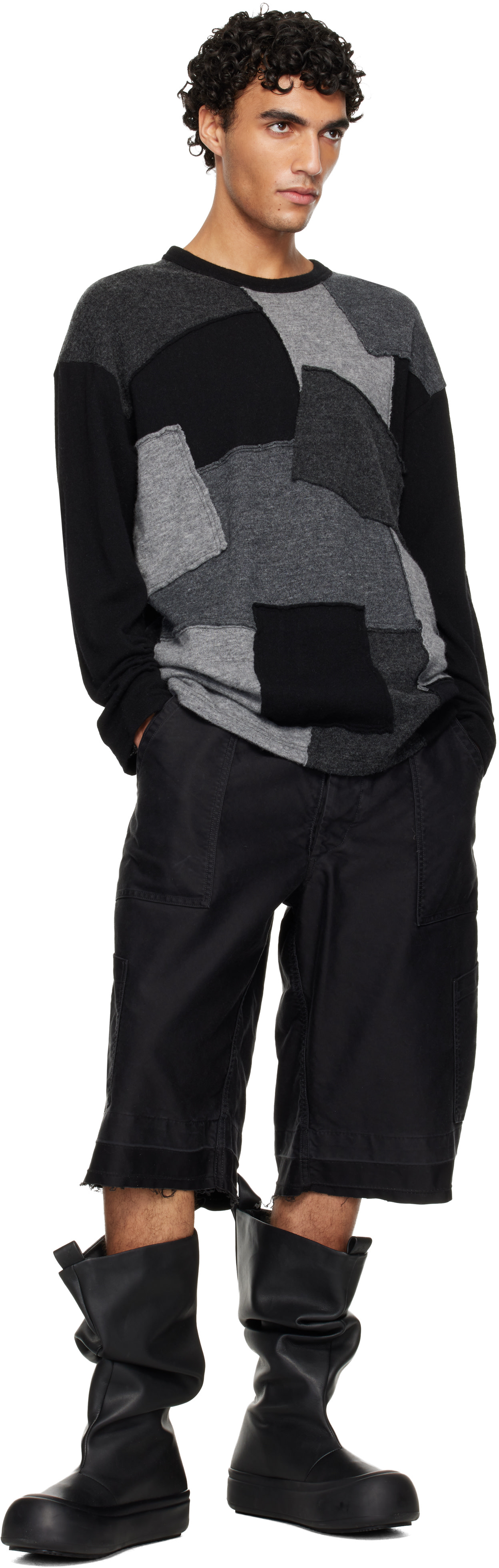 YUME YUME: Black Low Fisherman Boots | SSENSE Canada