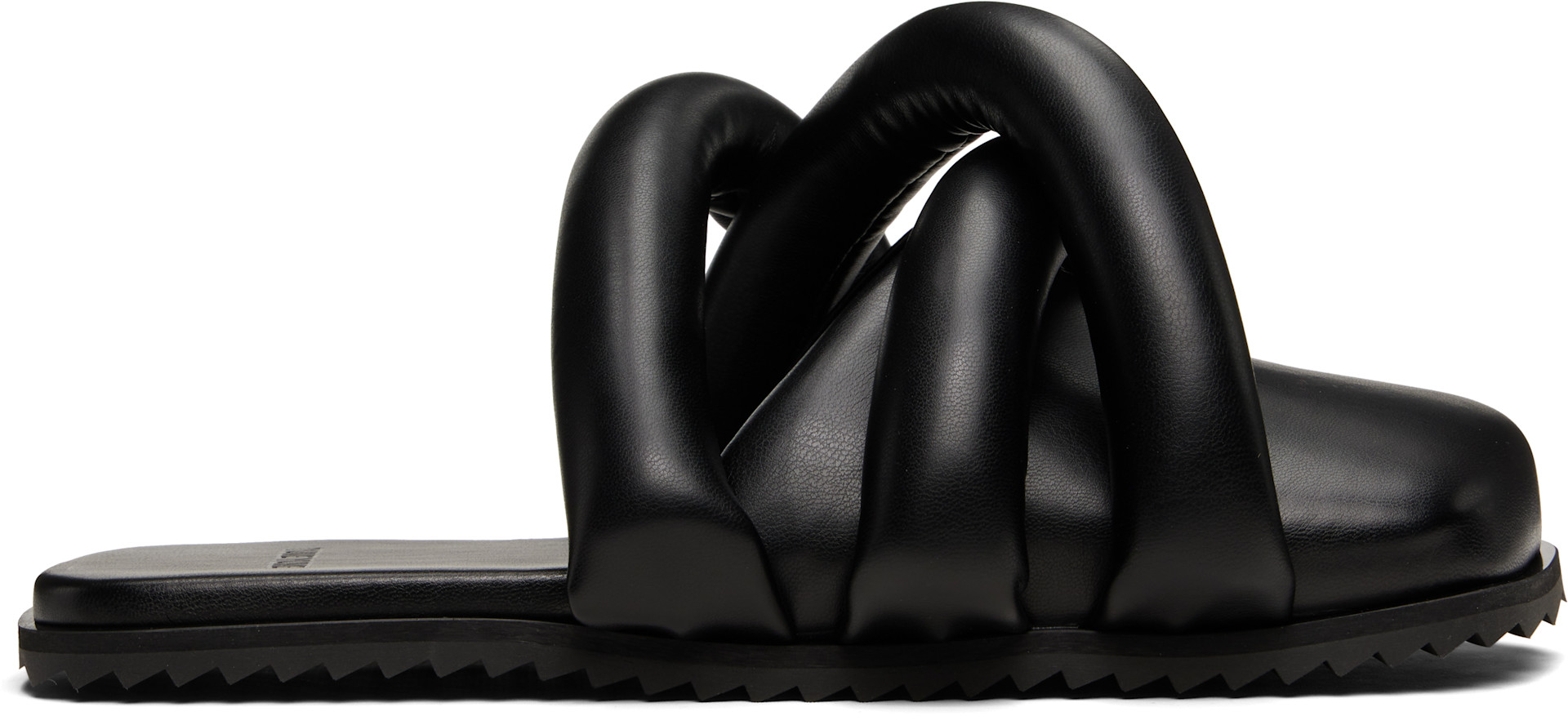 YUME YUME - Black Closed Toe Tyre Slide Loafers