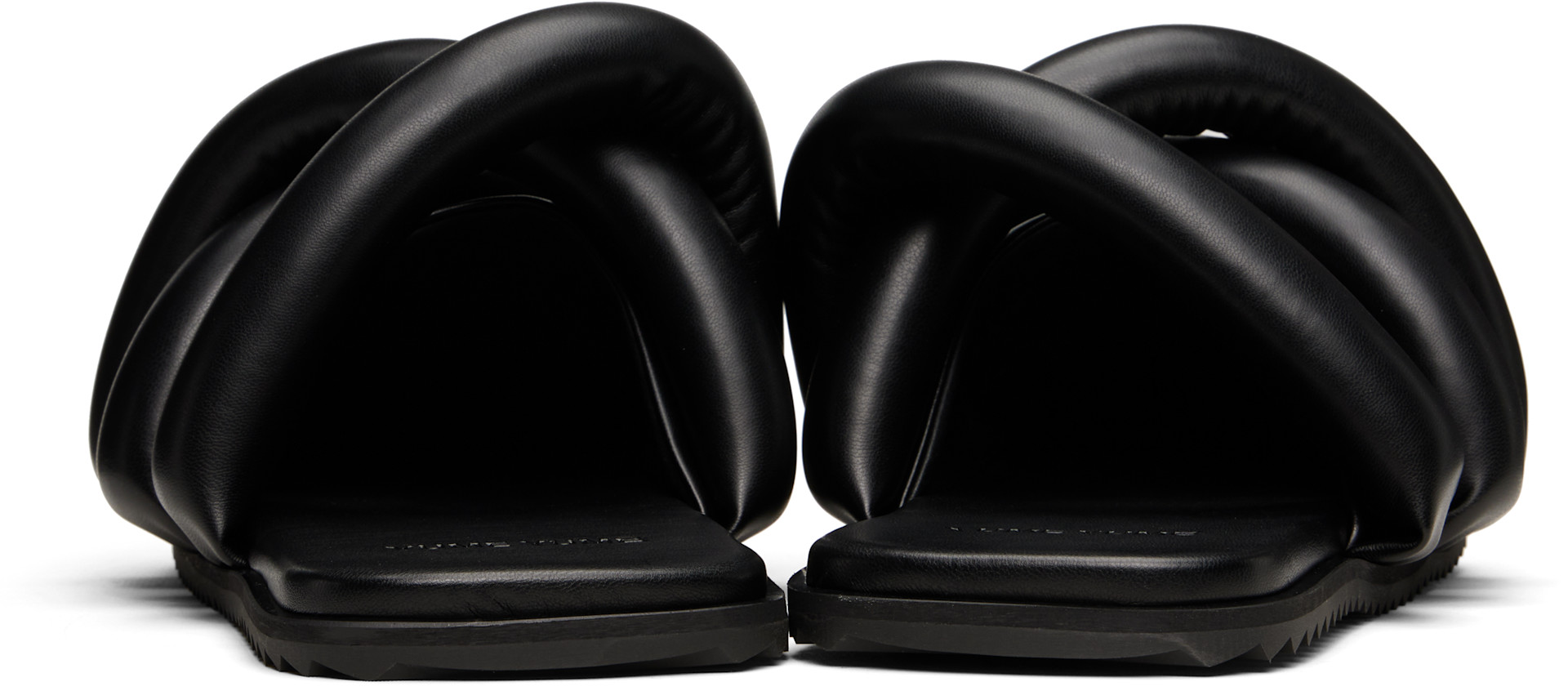 YUME YUME - Black Closed Toe Tyre Slide Loafers
