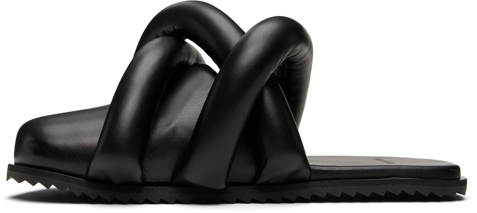 YUME YUME - Black Closed Toe Tyre Slide Loafers