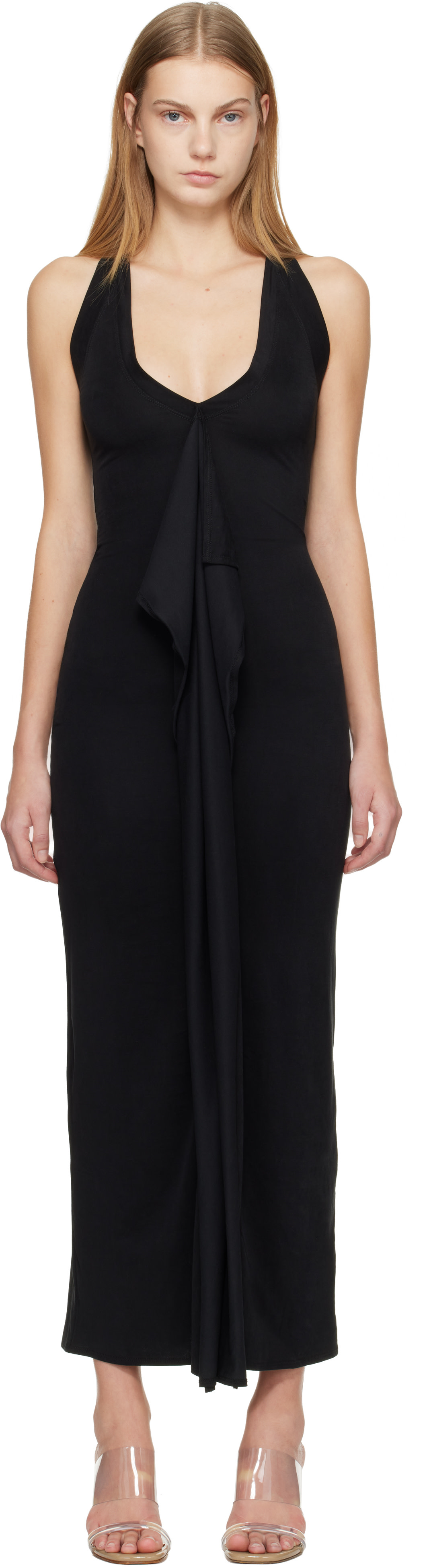 BELLE ANNA - Robe midi Cascade noire