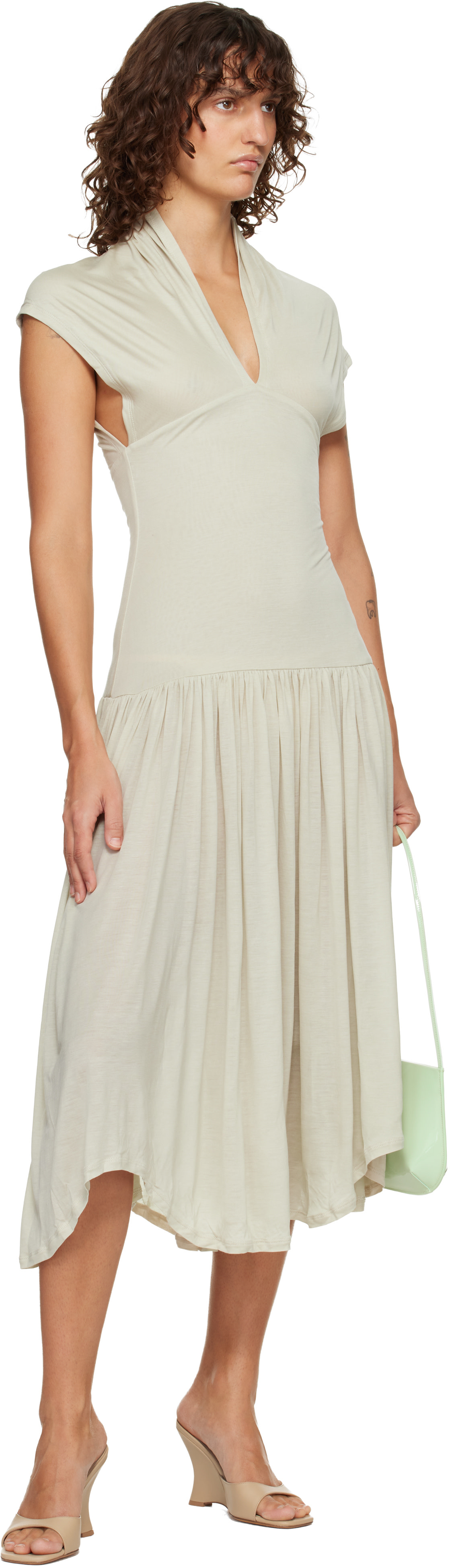 BELLE ANNA - Robe midi Twyla beige