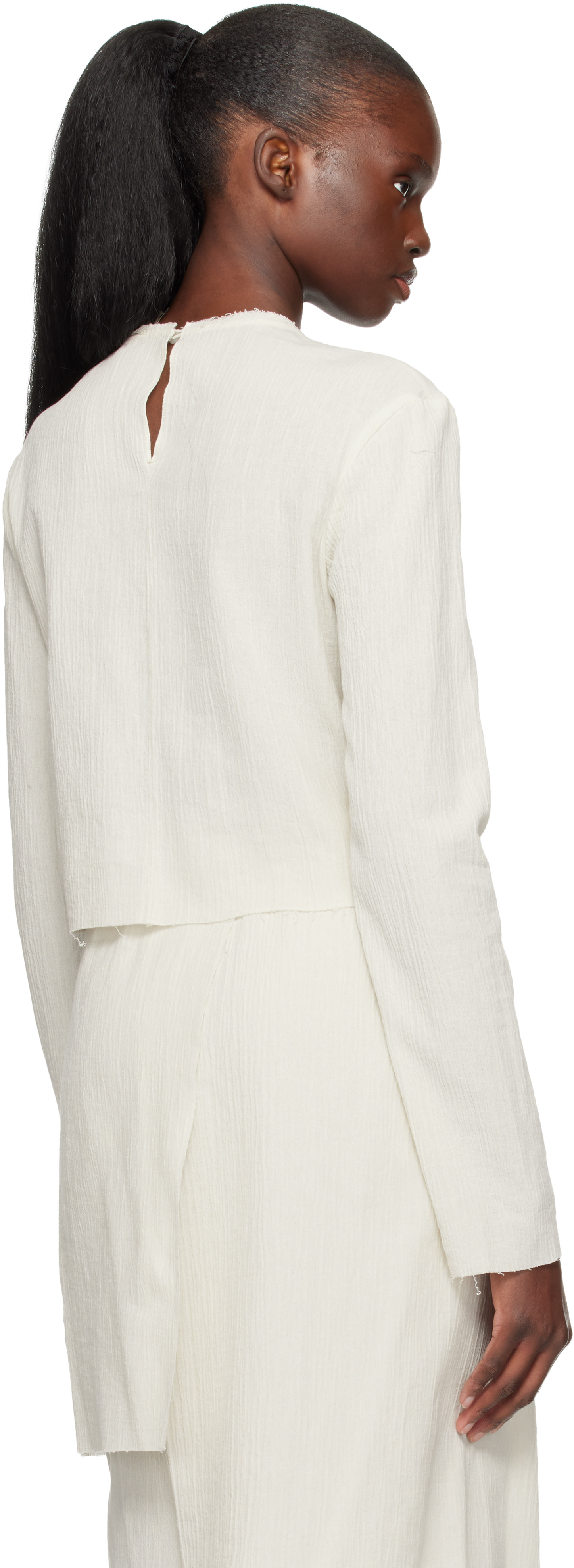 Lauren Manoogian: Off-White Raw Apron Top | SSENSE Canada