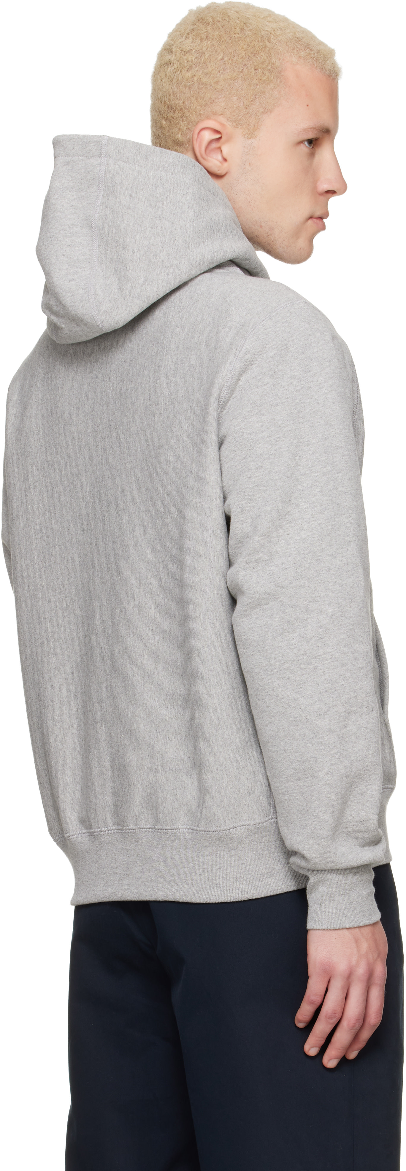 Noah NYC - Pull à capuche gris à logo