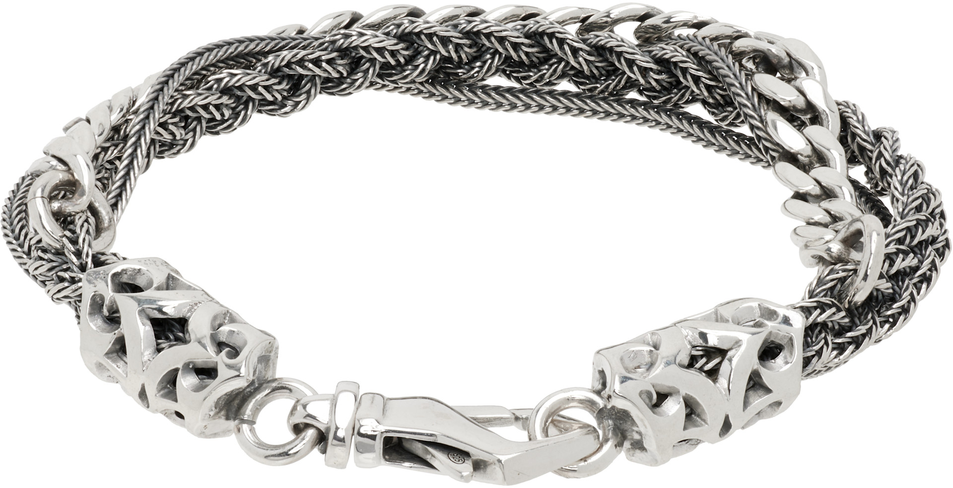 Emanuele Bicocchi: Chain & Braided Bracelet | SSENSE