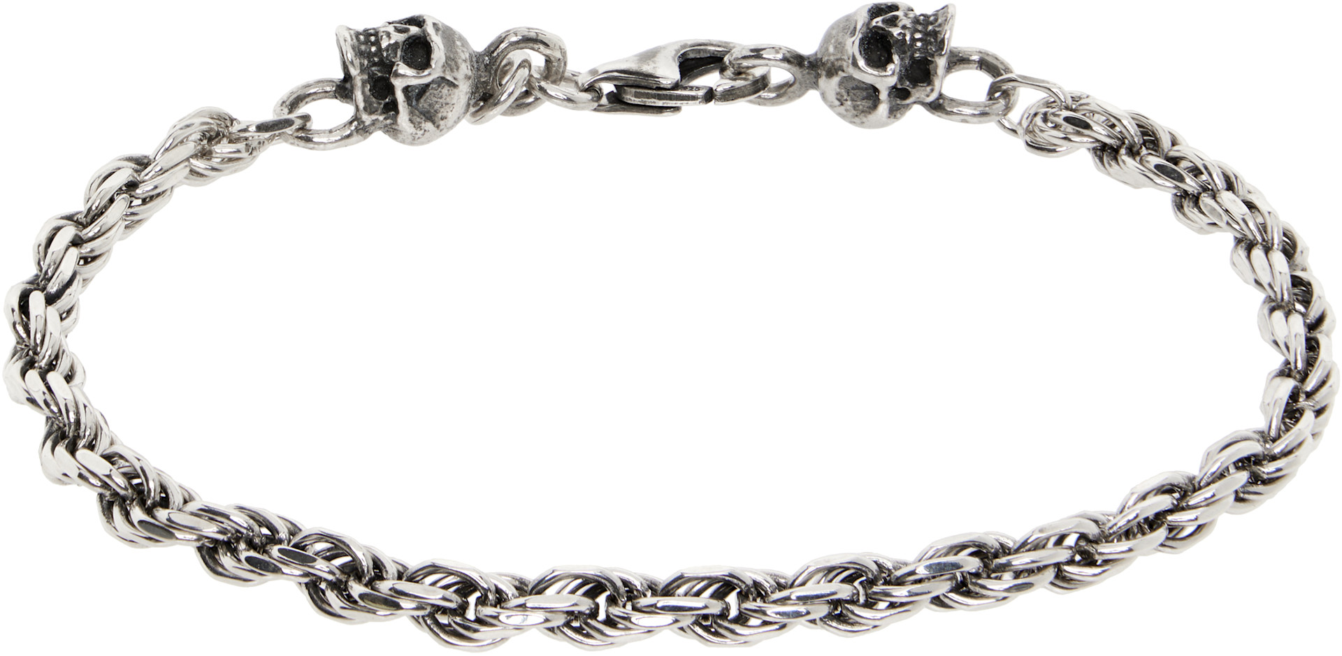 Emanuele Bicocchi: SSENSE Exclusive Rope Chain Skulls Bracelet