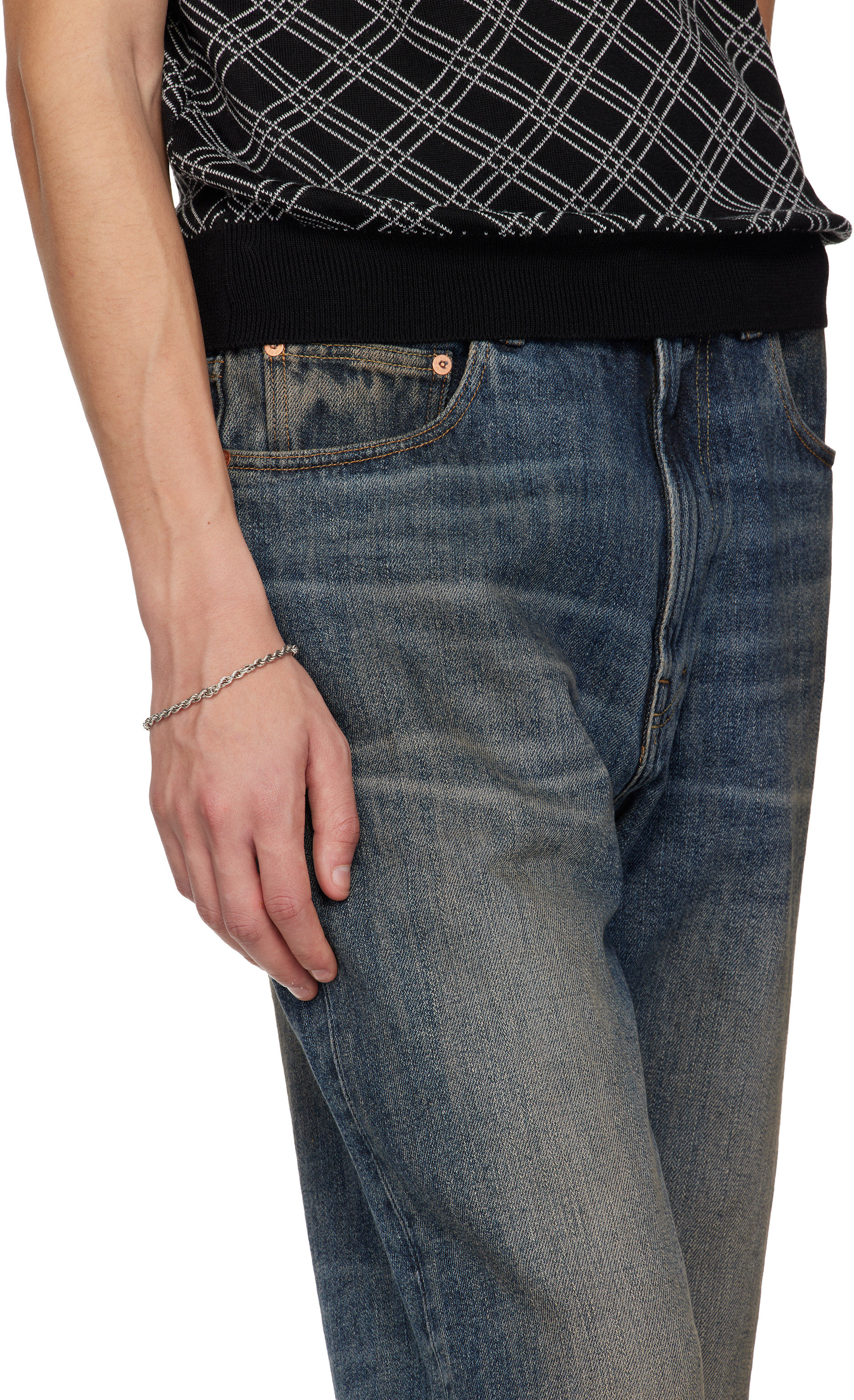 Emanuele Bicocchi: SSENSE Exclusive Rope Chain Skulls Bracelet