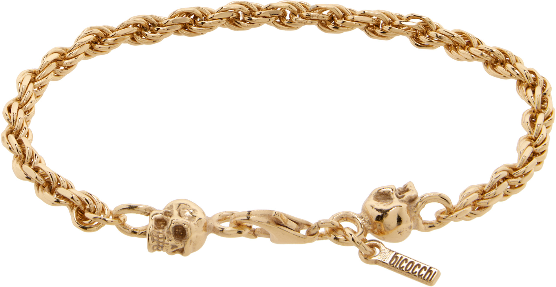 Emanuele Bicocchi: SSENSE Exclusive Rope Chain Skulls Bracelet