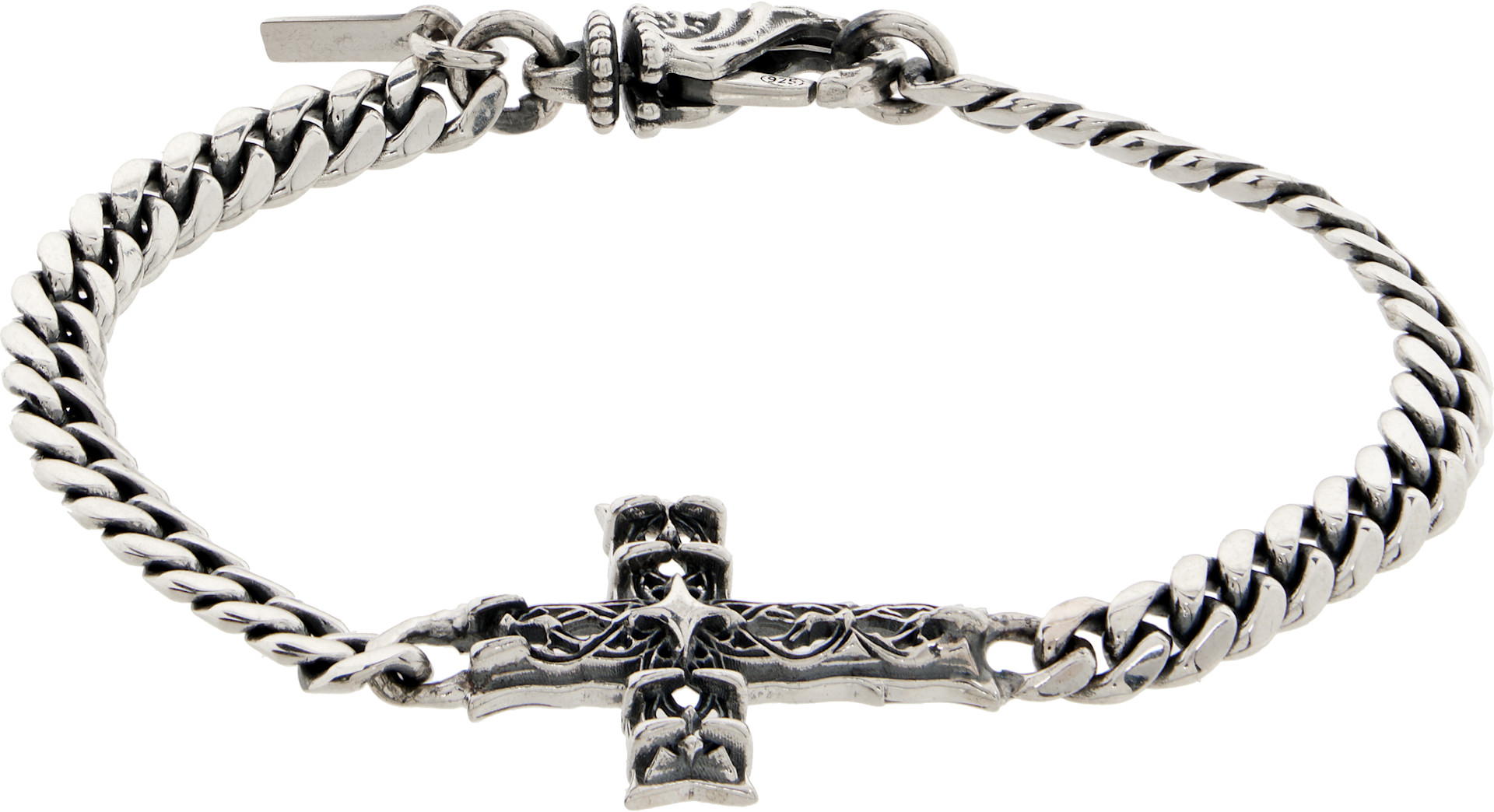 Emanuele Bicocchi: Chain Notre-Dame Cross Bracelet | SSENSE