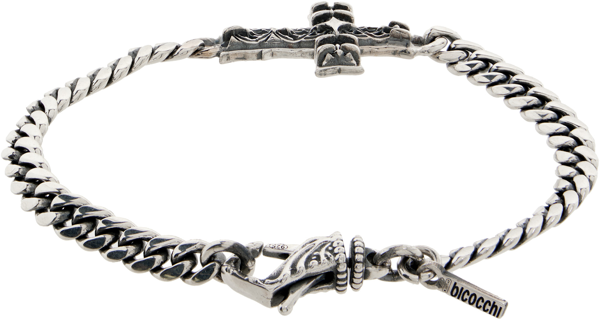 Emanuele Bicocchi: Chain Notre-Dame Cross Bracelet | SSENSE