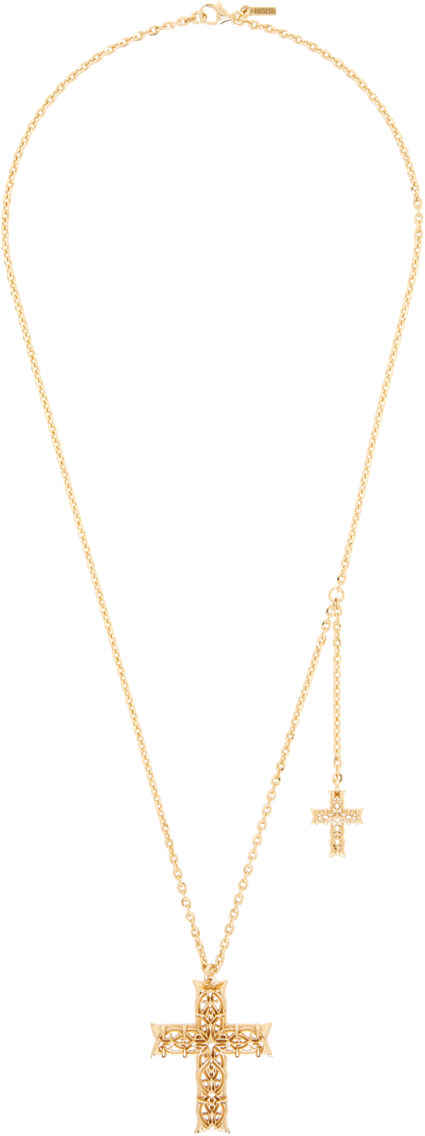 Emanuele Bicocchi: Notre-Dame Cross & Side Cross Necklace | SSENSE