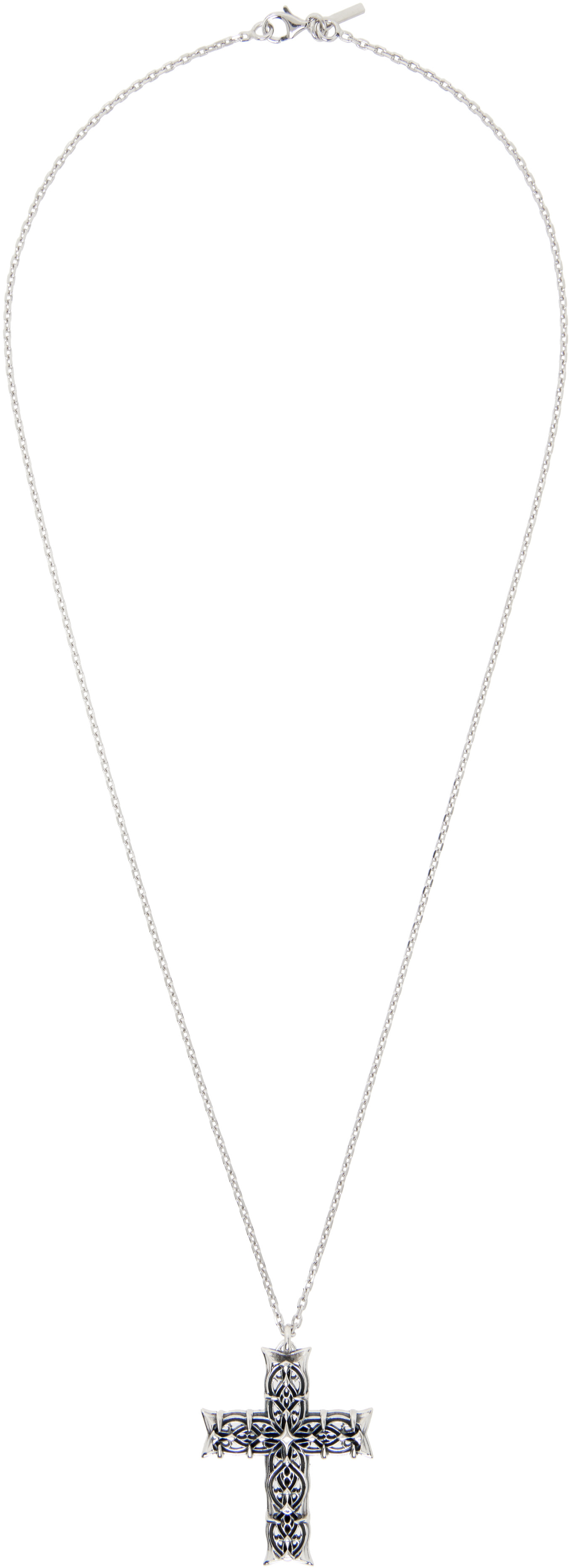 Emanuele Bicocchi クロス　ロザリオ　シルバー　ネックレス Emanuele Bicocchi: Reissue Notre-Dame Large Cross Necklace