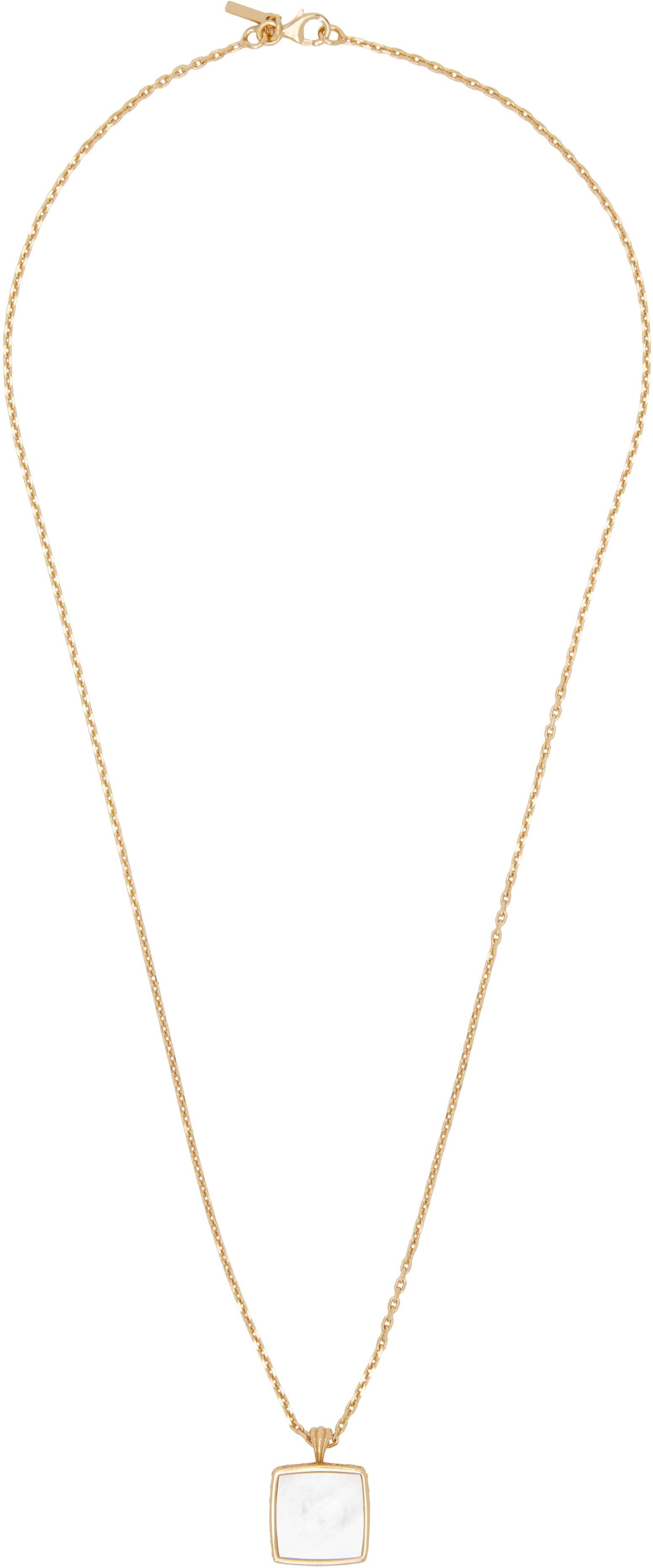 Emanuele Bicocchi - Square Mother of Pearl Amulet Necklace