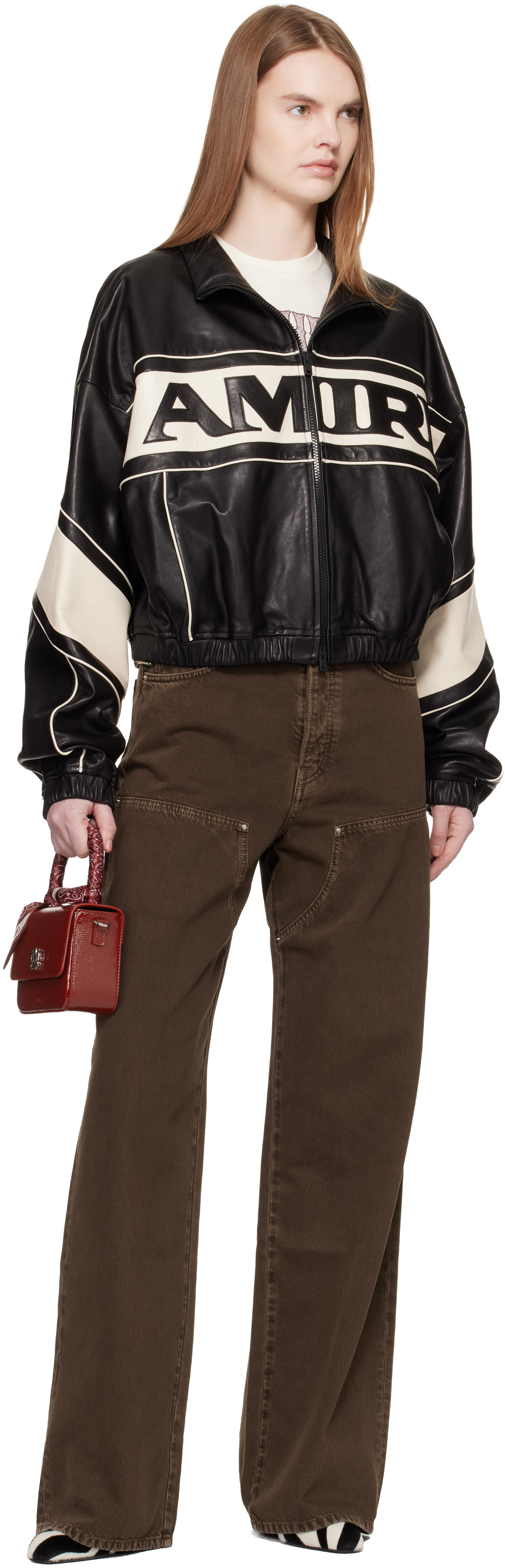 AMIRI - Micro sac rouge à monogramme
