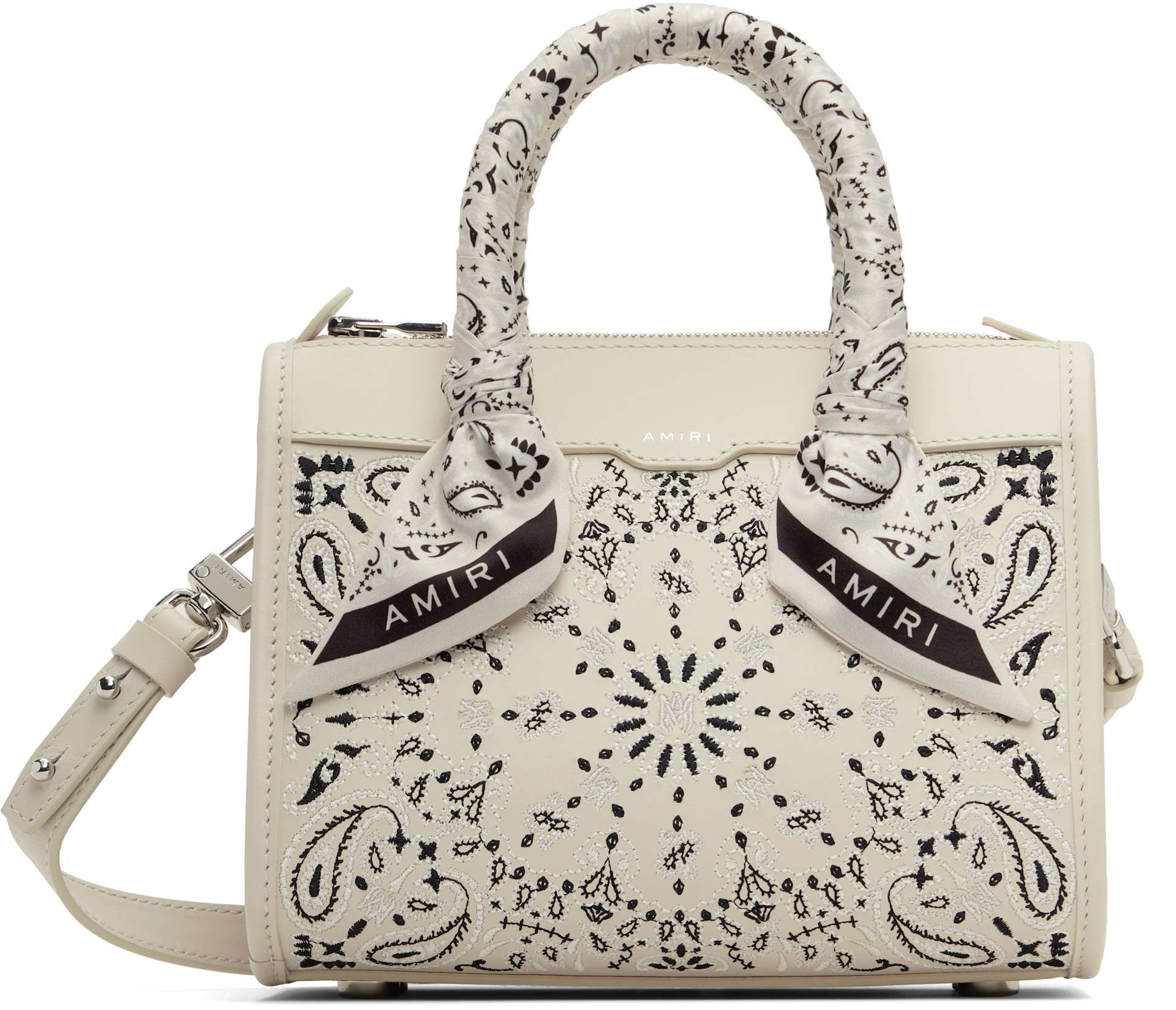 【新品】AMIRI BANDANA MICRO TRIANGLE BAG アミリ AMIRI: Off-White Bandana Micro Triangle Bag | SSENSE