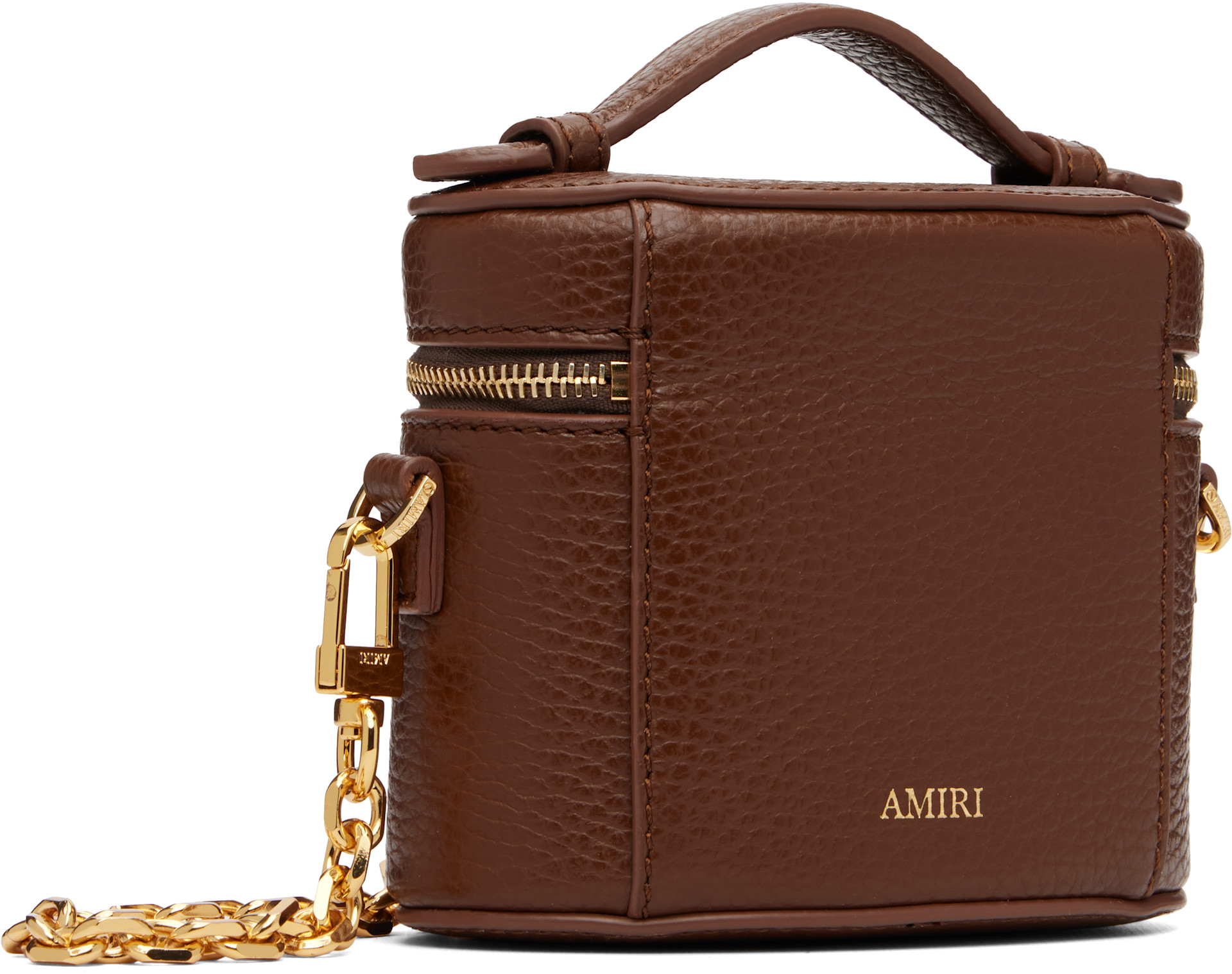 AMIRI: Brown Nano Vanity Bag | SSENSE