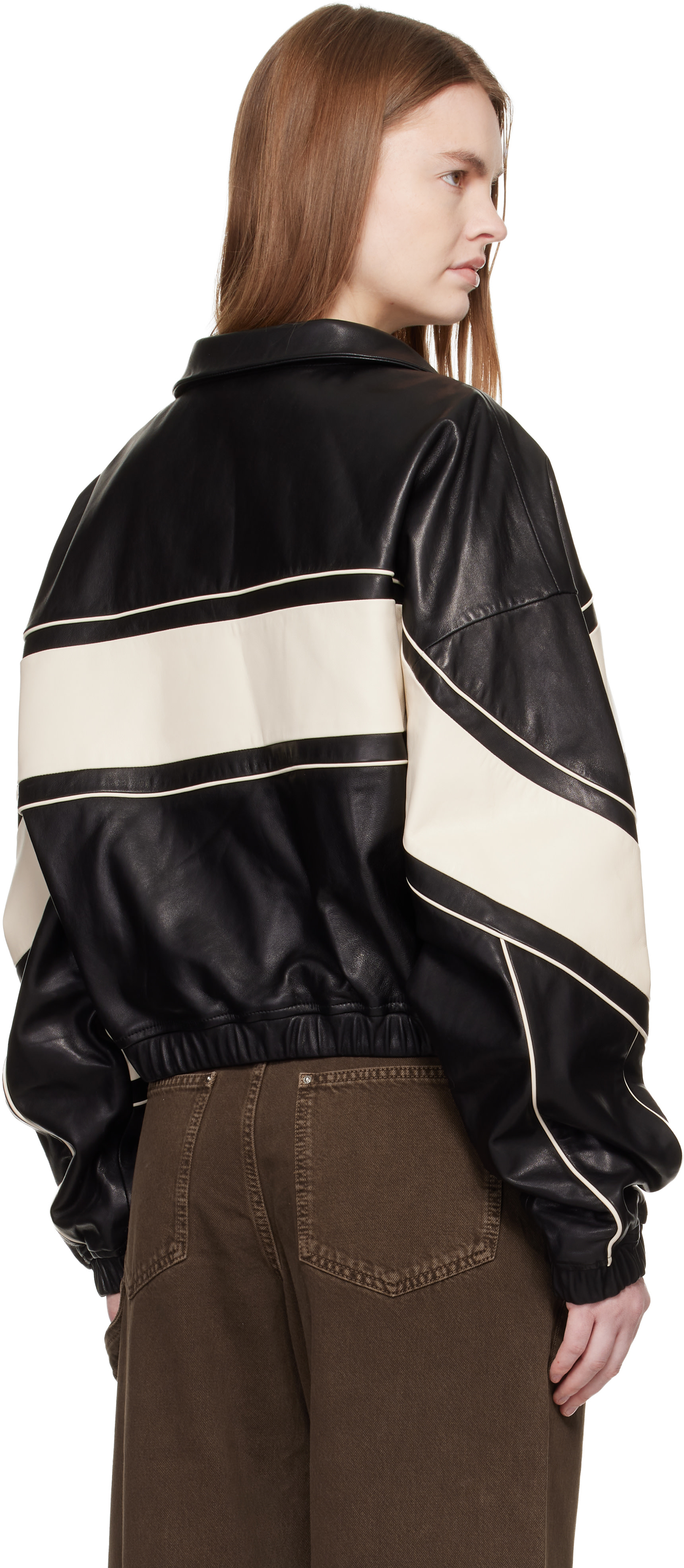 AMIRI: Black AMIRI Sport Leather Jacket | SSENSE