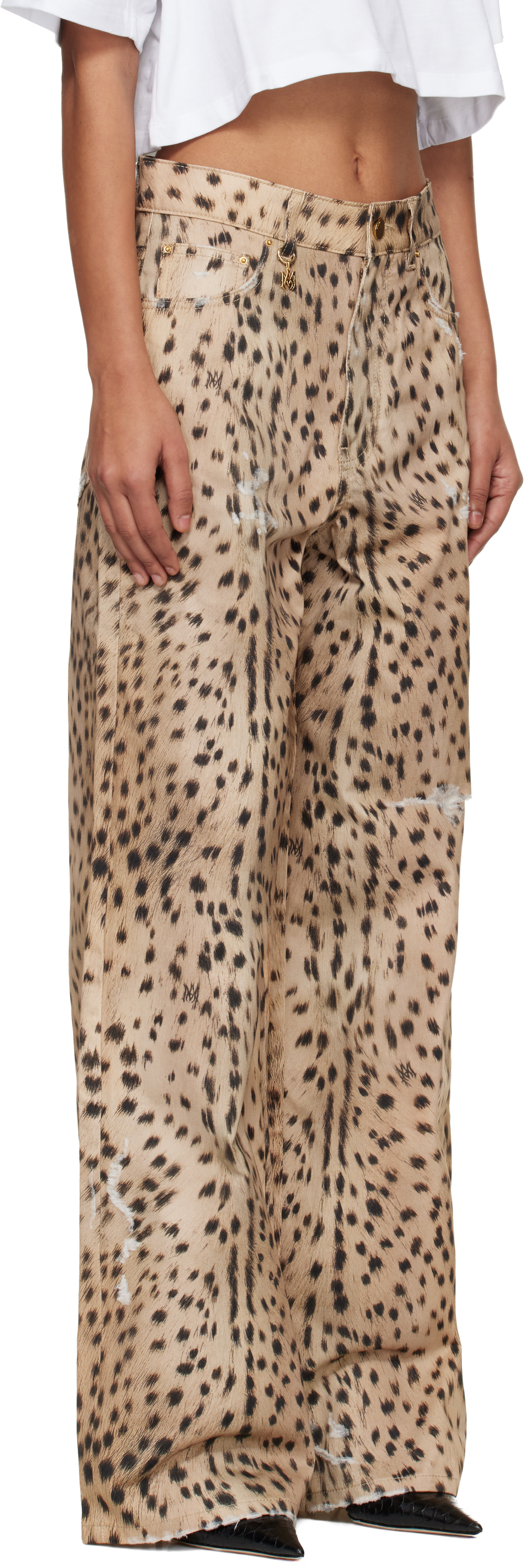 AMIRI: Beige Deer Carpenter Jeans | SSENSE
