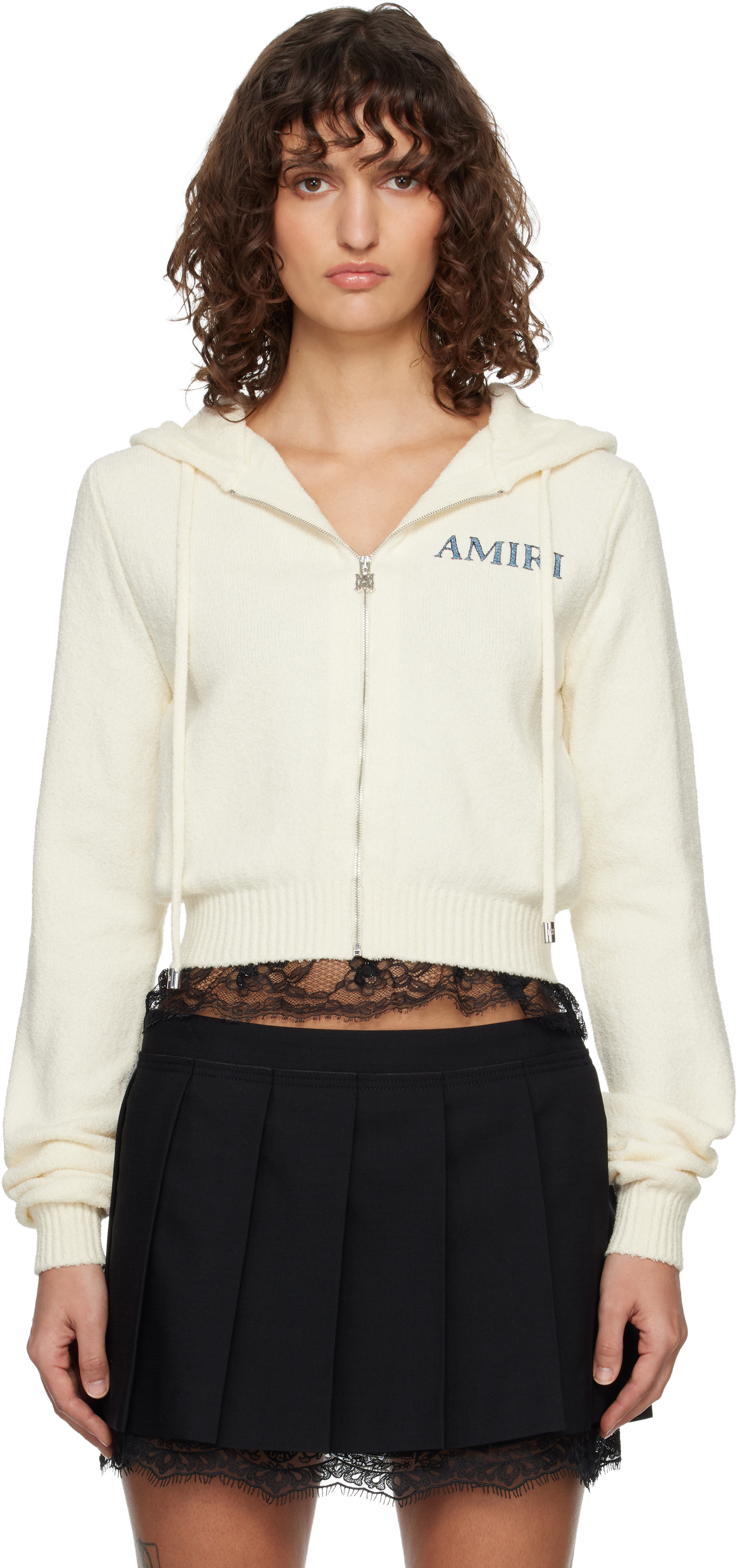 AMIRI - Pull à capuche 'Hope And Dreams' blanc cassé