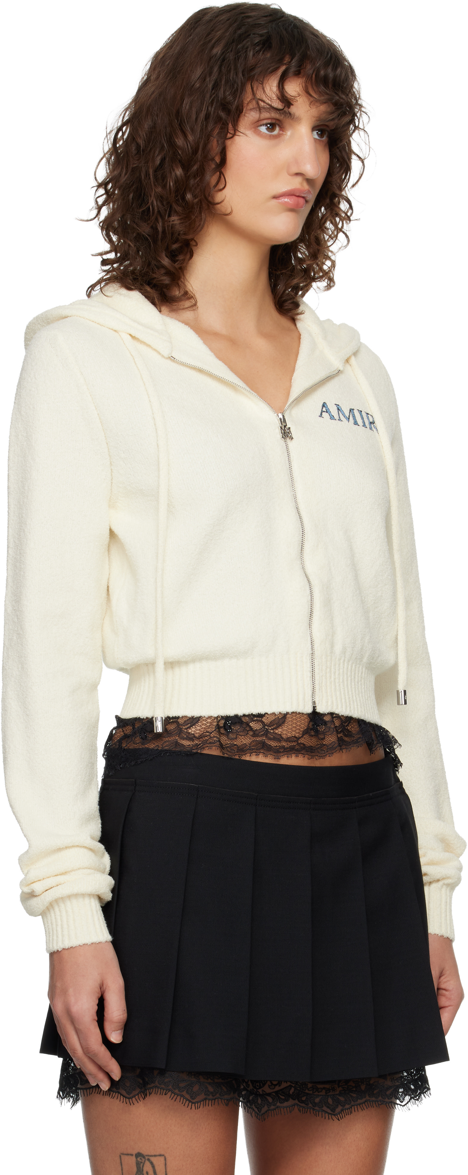 AMIRI - Pull à capuche 'Hope And Dreams' blanc cassé