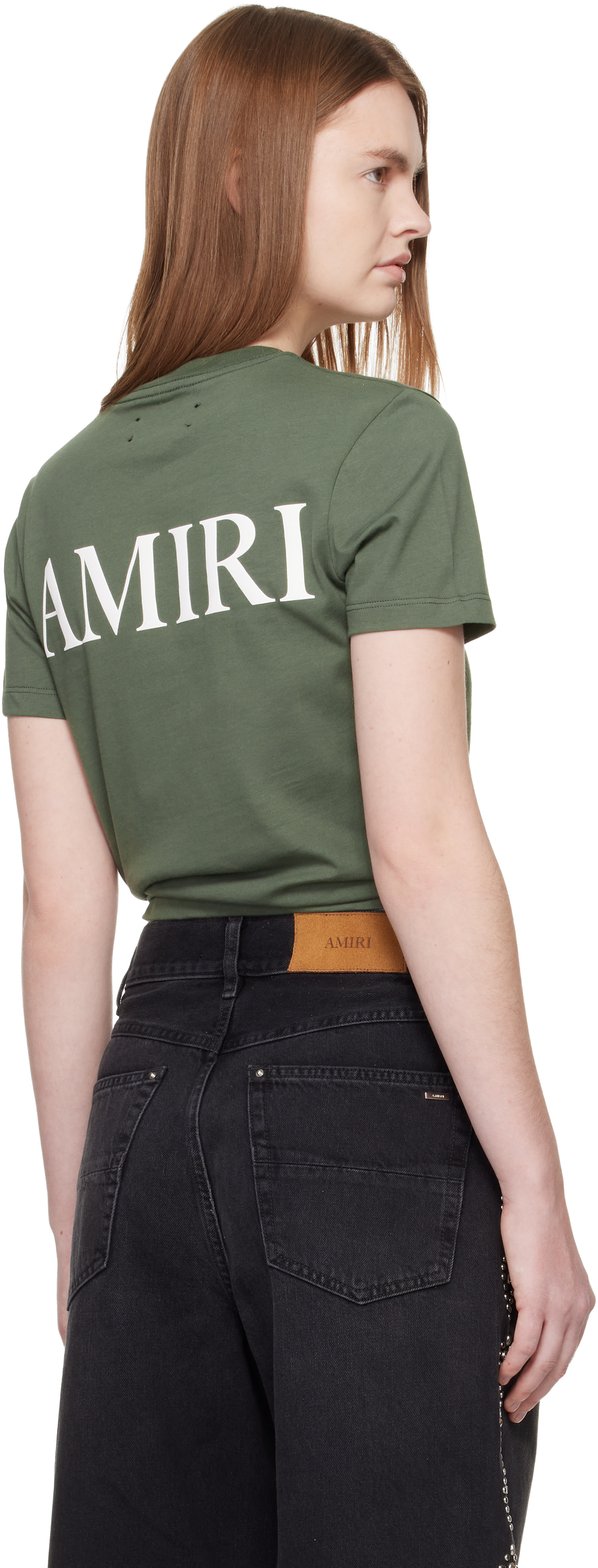 AMIRI: Green MA Core Logo T-shirt | SSENSE