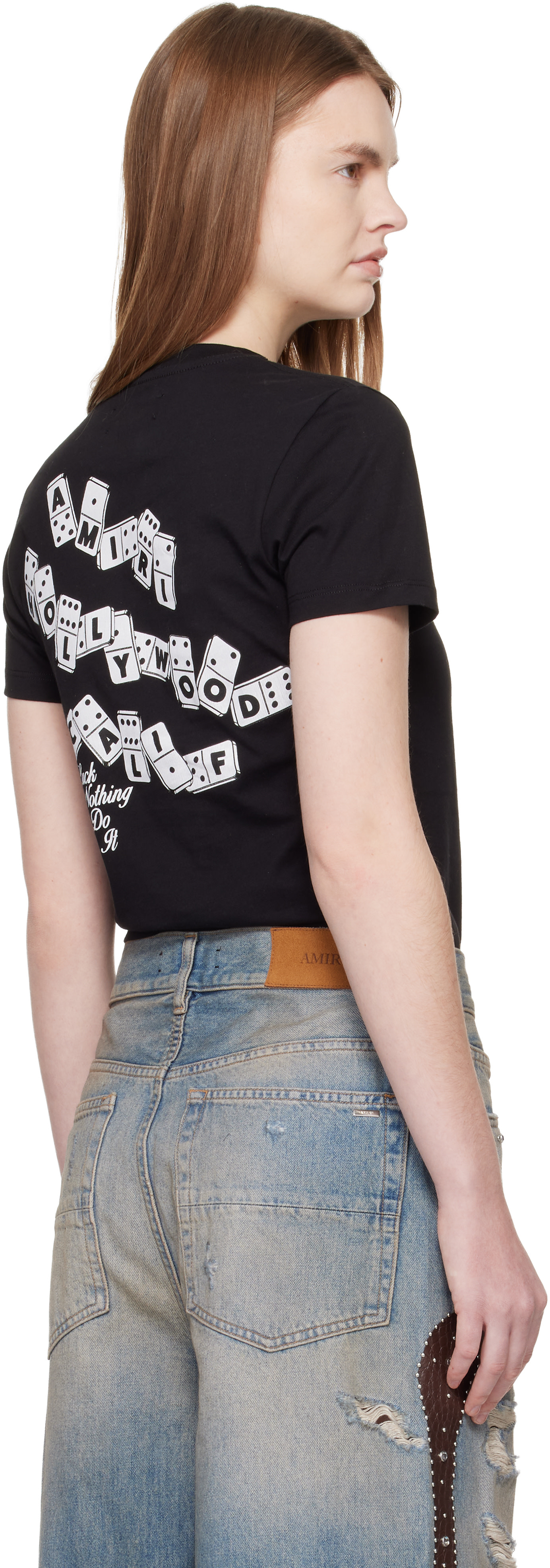 AMIRI: Black 'AMIRI' Domino T-shirt | SSENSE