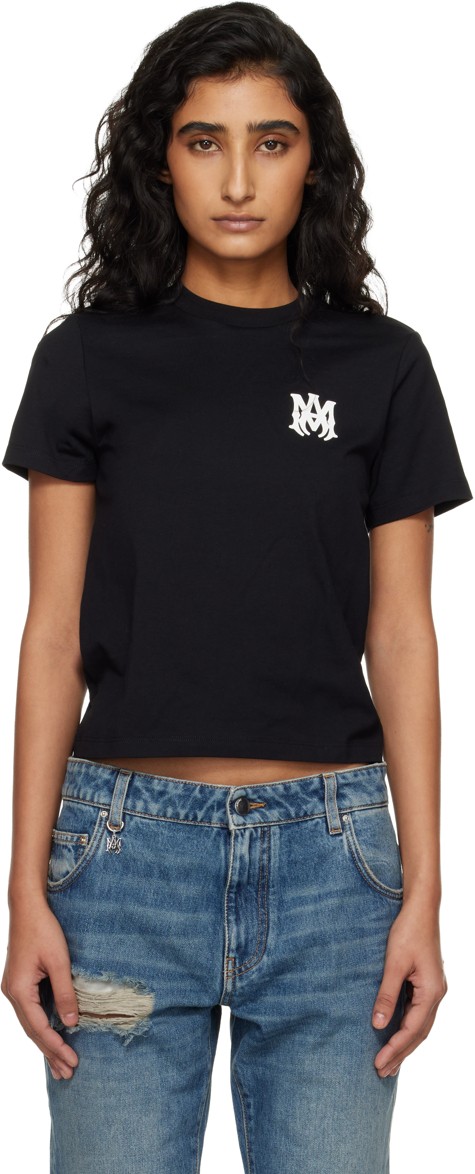 AMIRI: ブラック MA Core Logo Tシャツ | SSENSE 日本