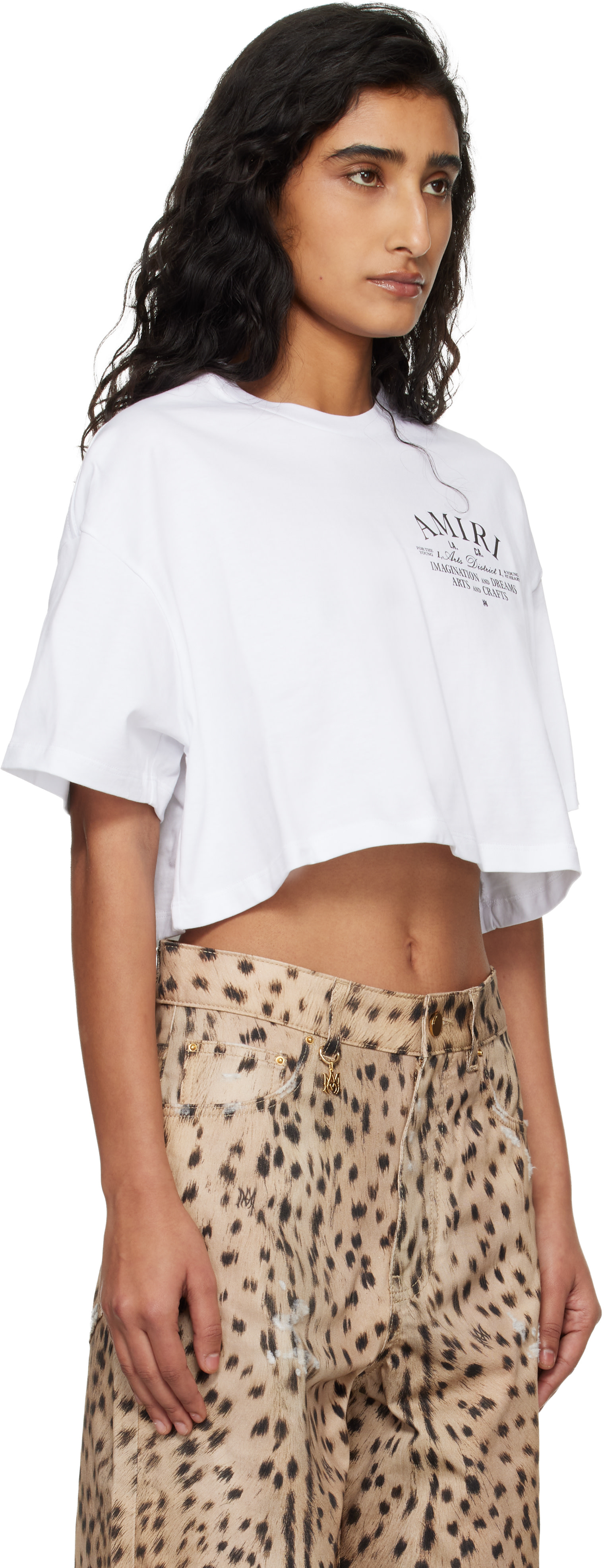 AMIRI: White Arts District Cropped T-shirt | SSENSE