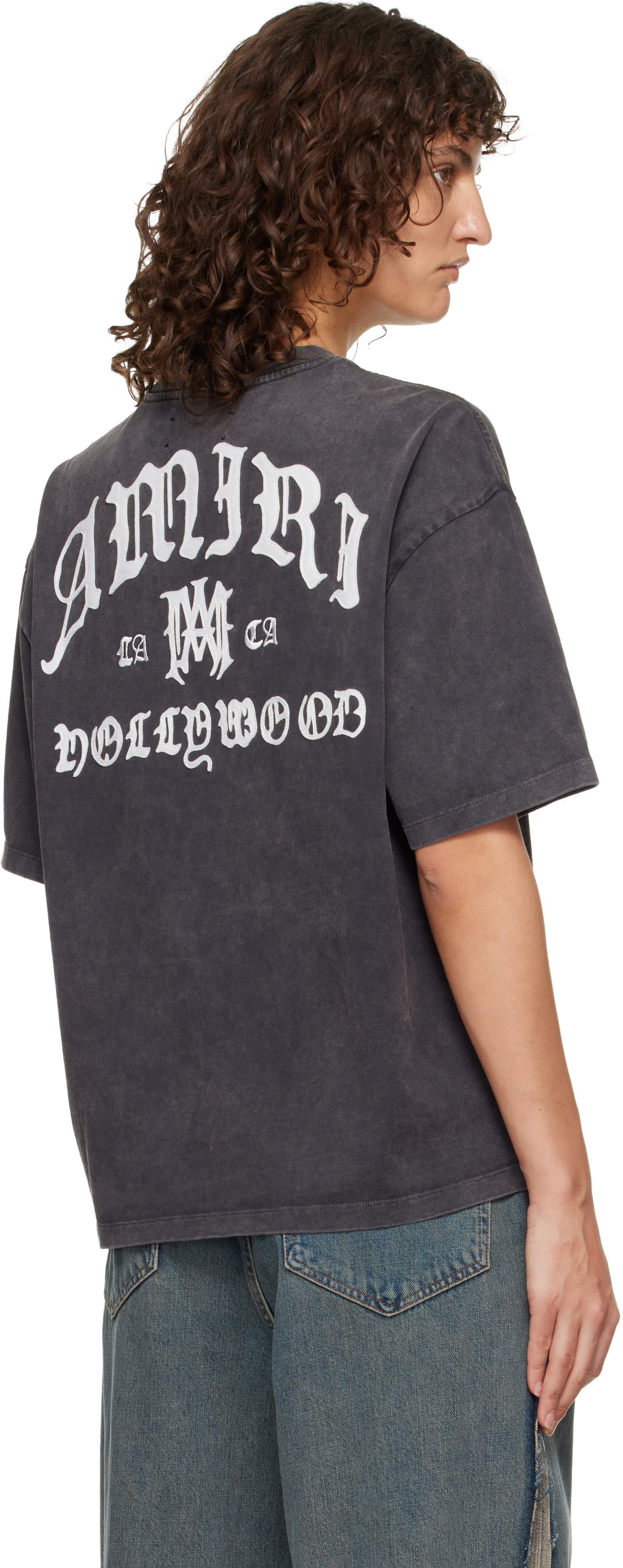 AMIRI ダメージ加工 Tシャツ グレー AMIRI ダメージ加工 Tシャツ グレー 【公式通販】