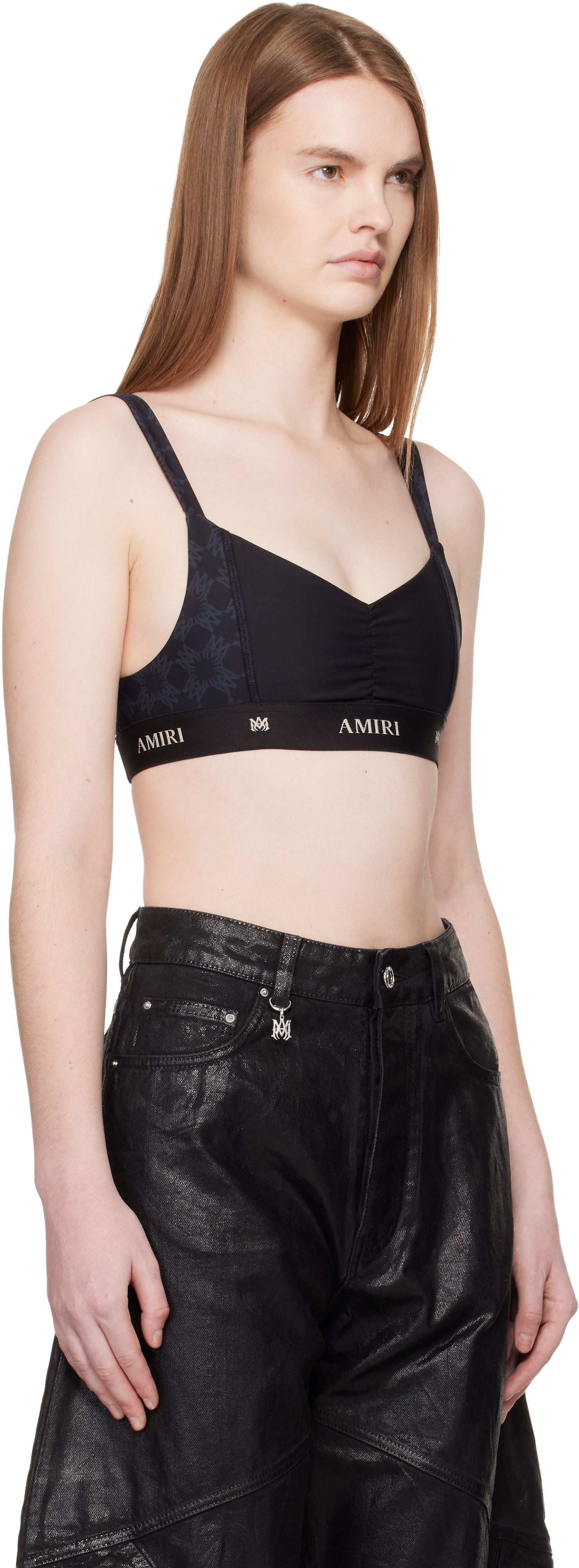 AMIRI: Black MA Quad Sport Bra | SSENSE