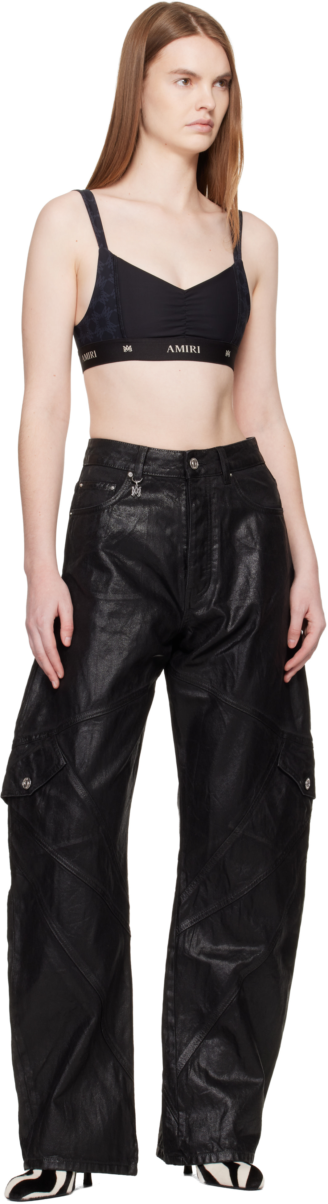 AMIRI: Black MA Quad Sport Bra | SSENSE