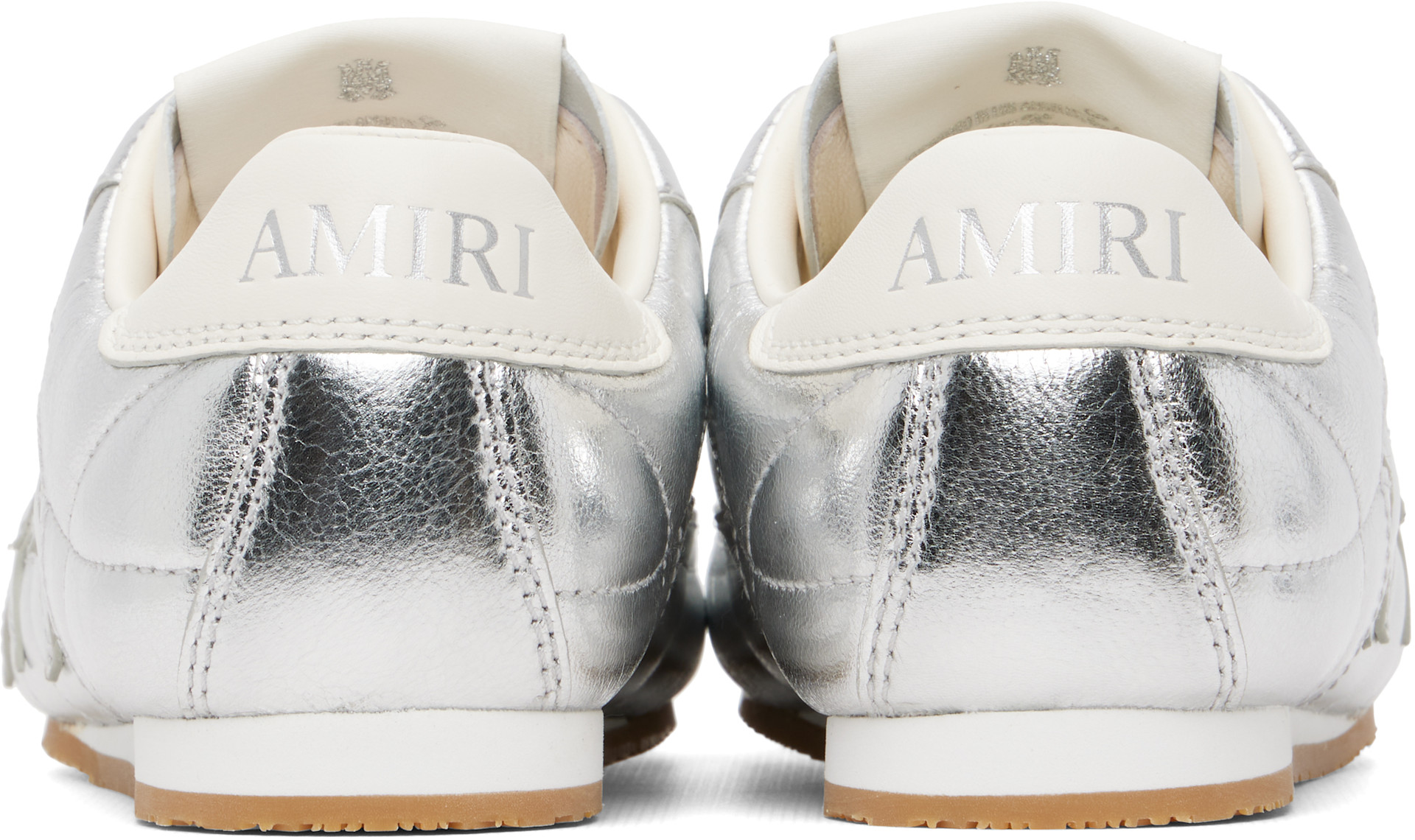 AMIRI: Silver Pacific Football Slim Sneakers | SSENSE