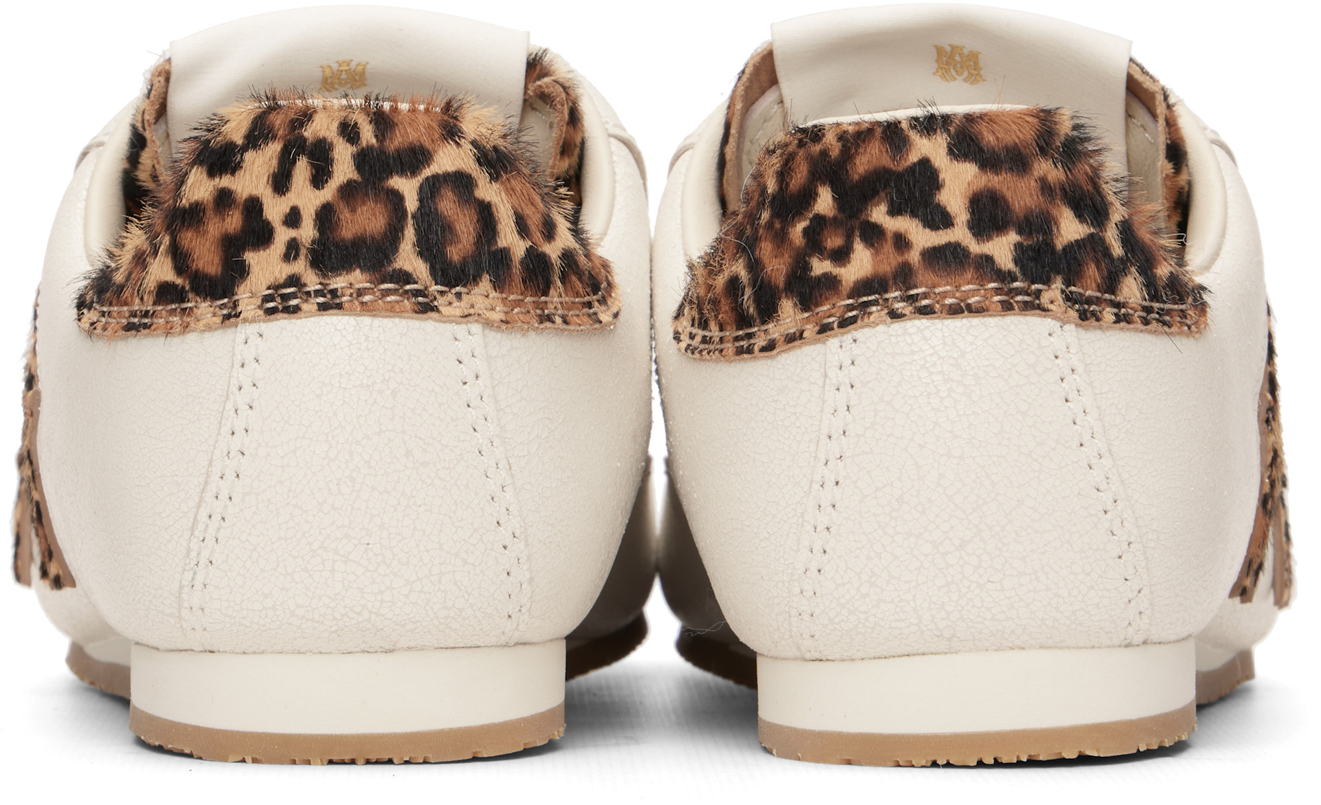 AMIRI - Baskets Pacific blanc cassé à motif léopard