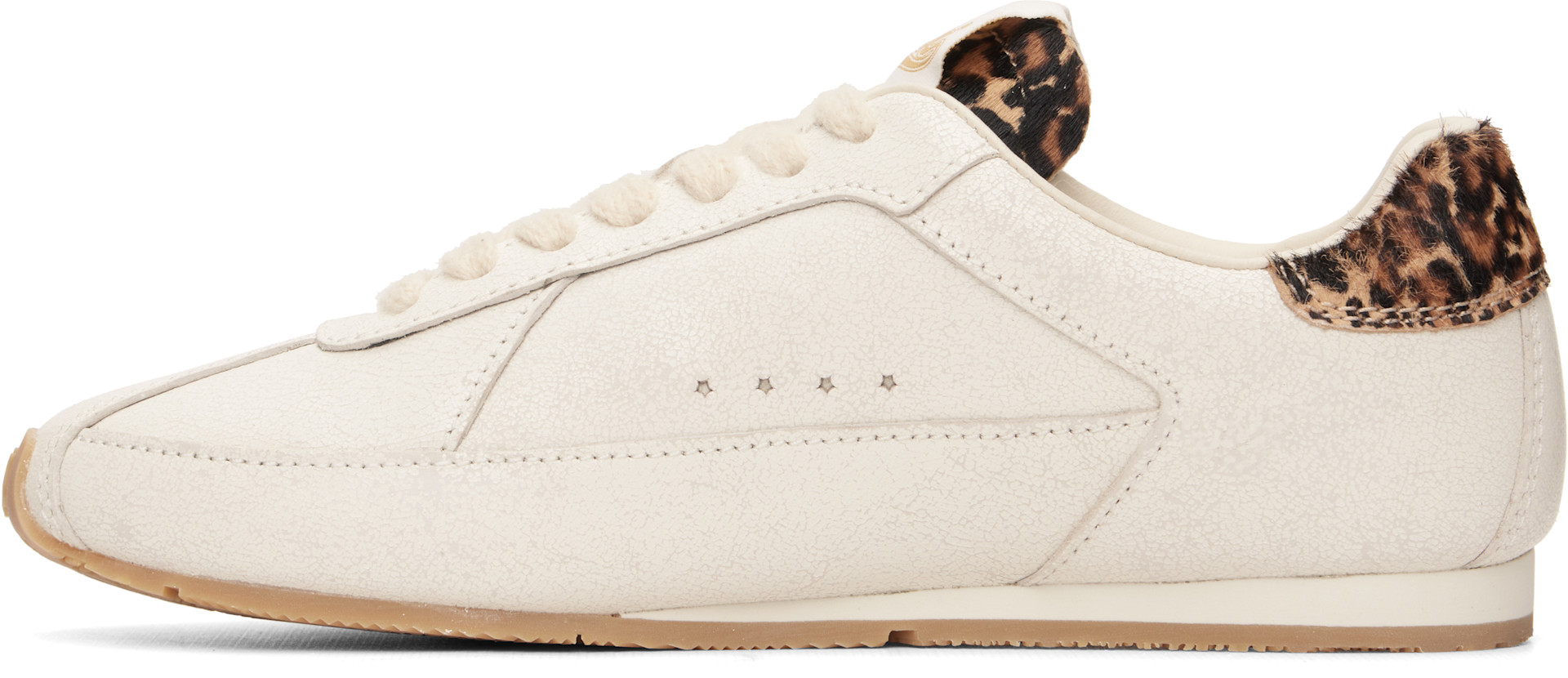 AMIRI - Baskets Pacific blanc cassé à motif léopard
