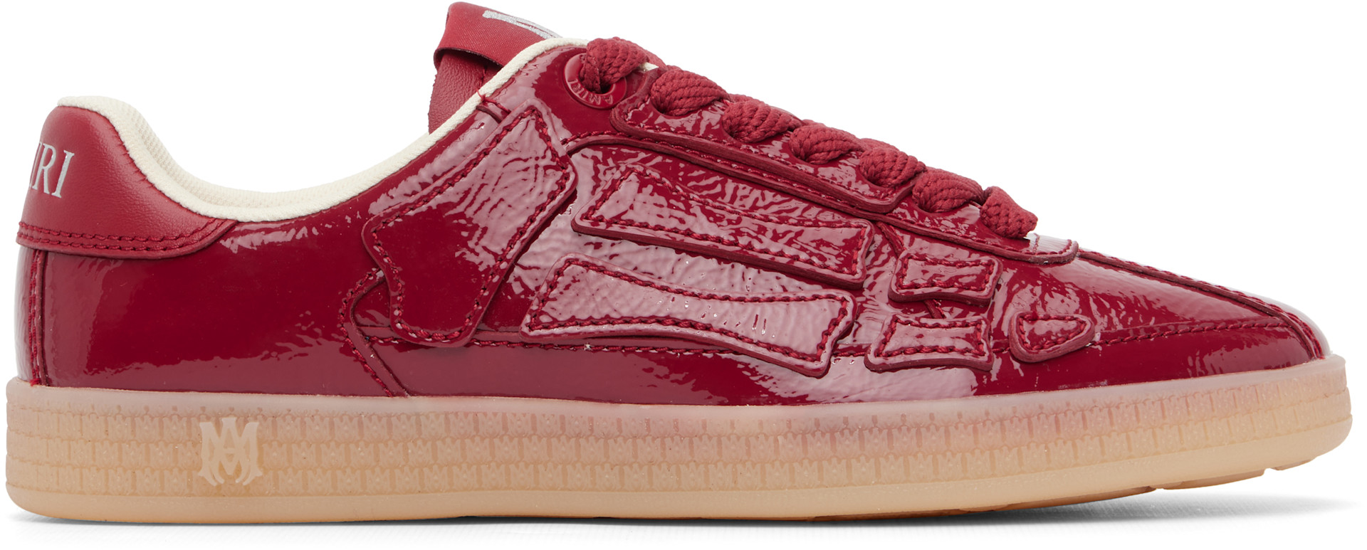 AMIRI - Baskets Pacific rouges à appliqués d'os
