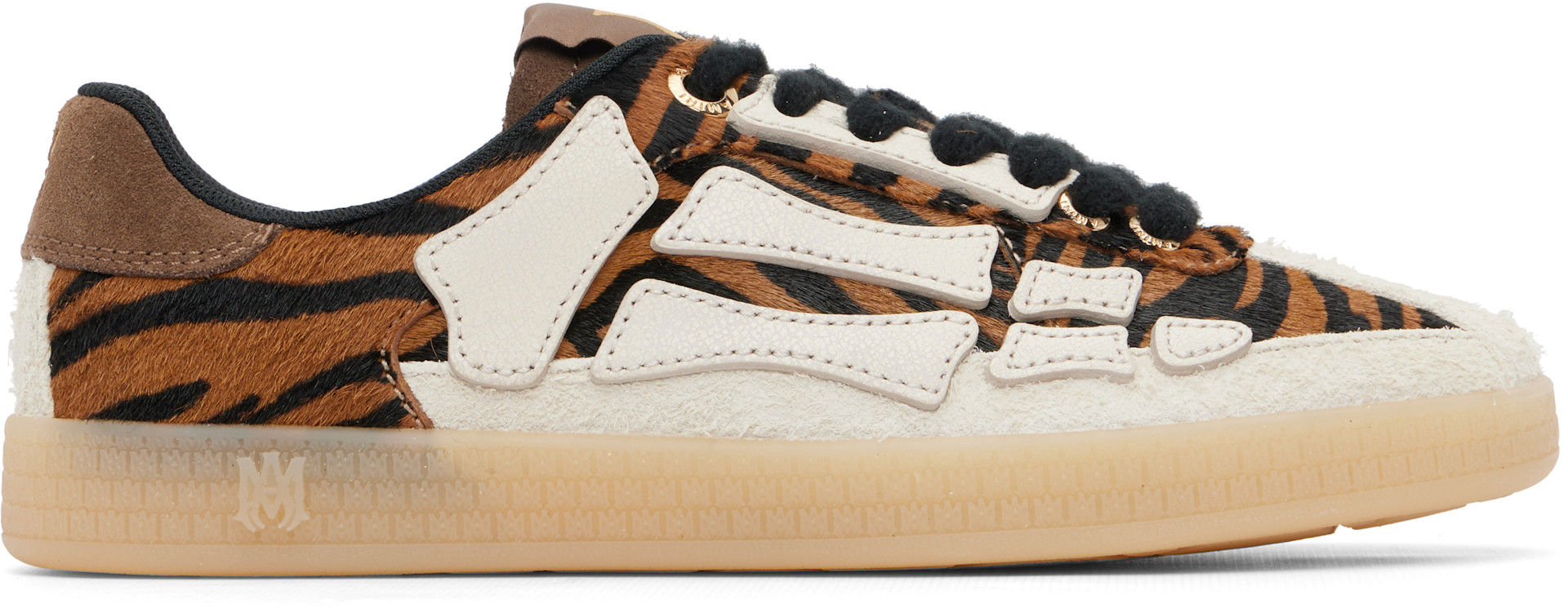 AMIRI - Beige Zebra Pacific Bones Sneakers