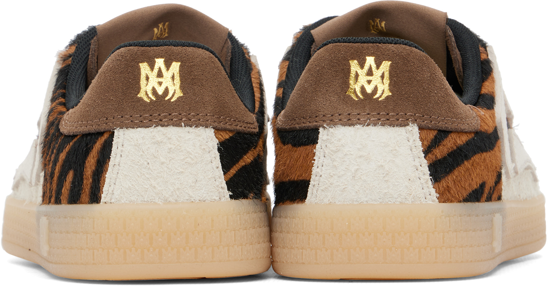 AMIRI - Beige Zebra Pacific Bones Sneakers