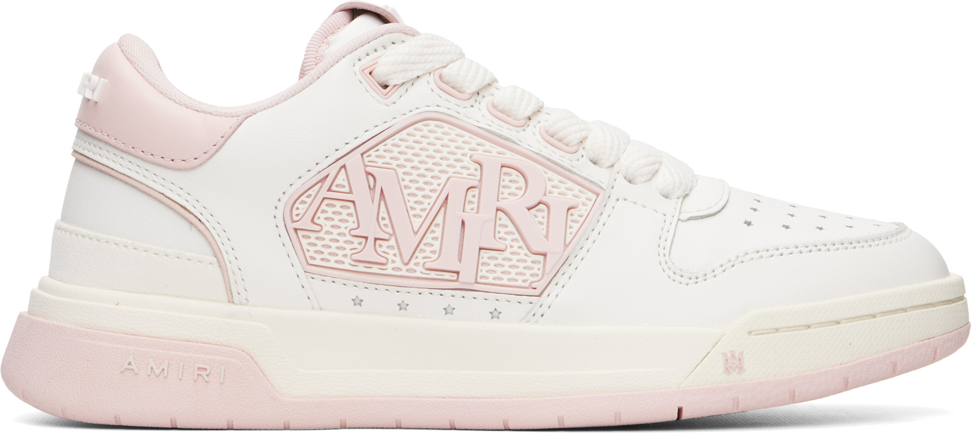 AMIRI - Baskets basses blanc et rose