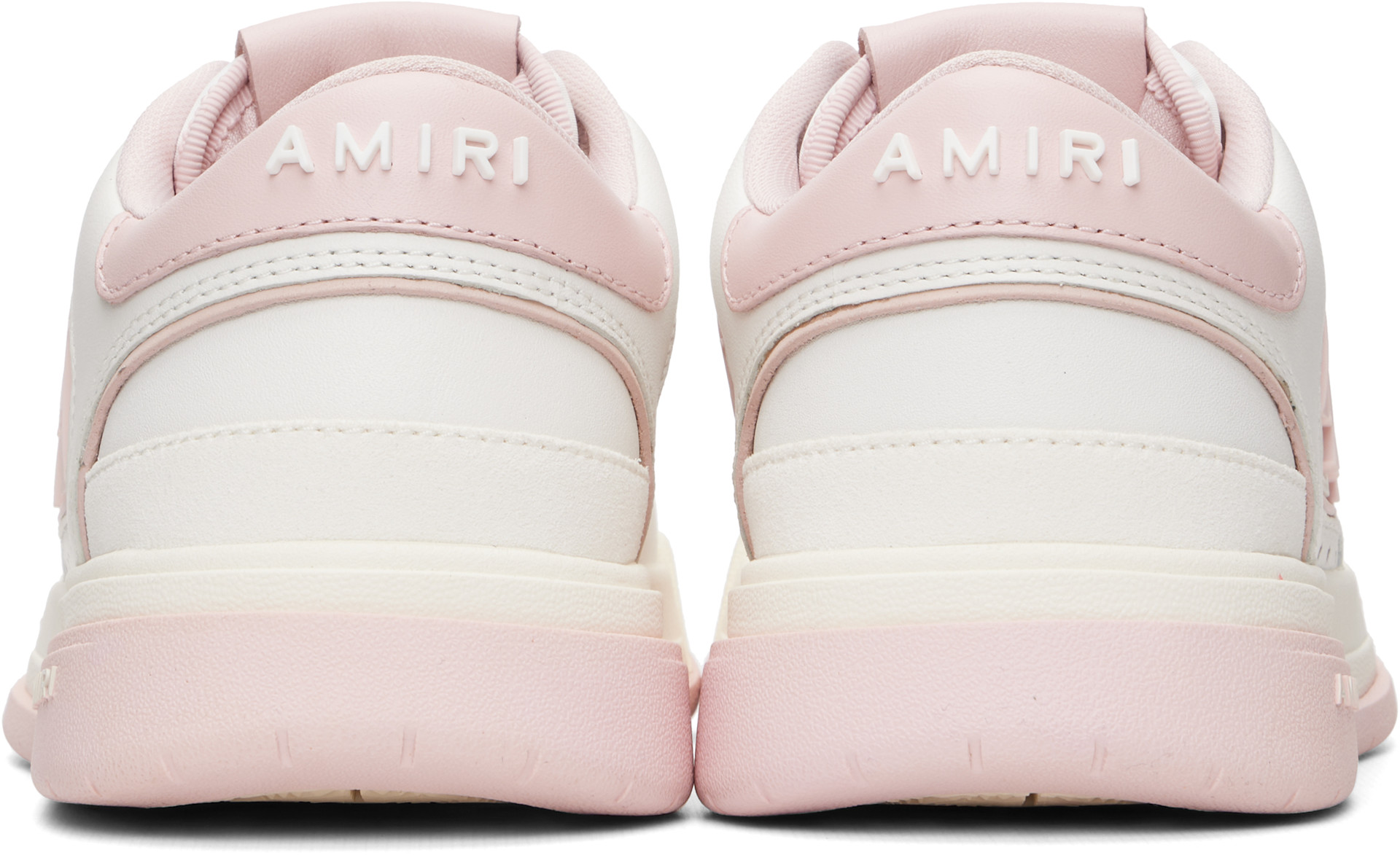 AMIRI: White & Pink Classic Low Sneakers | SSENSE