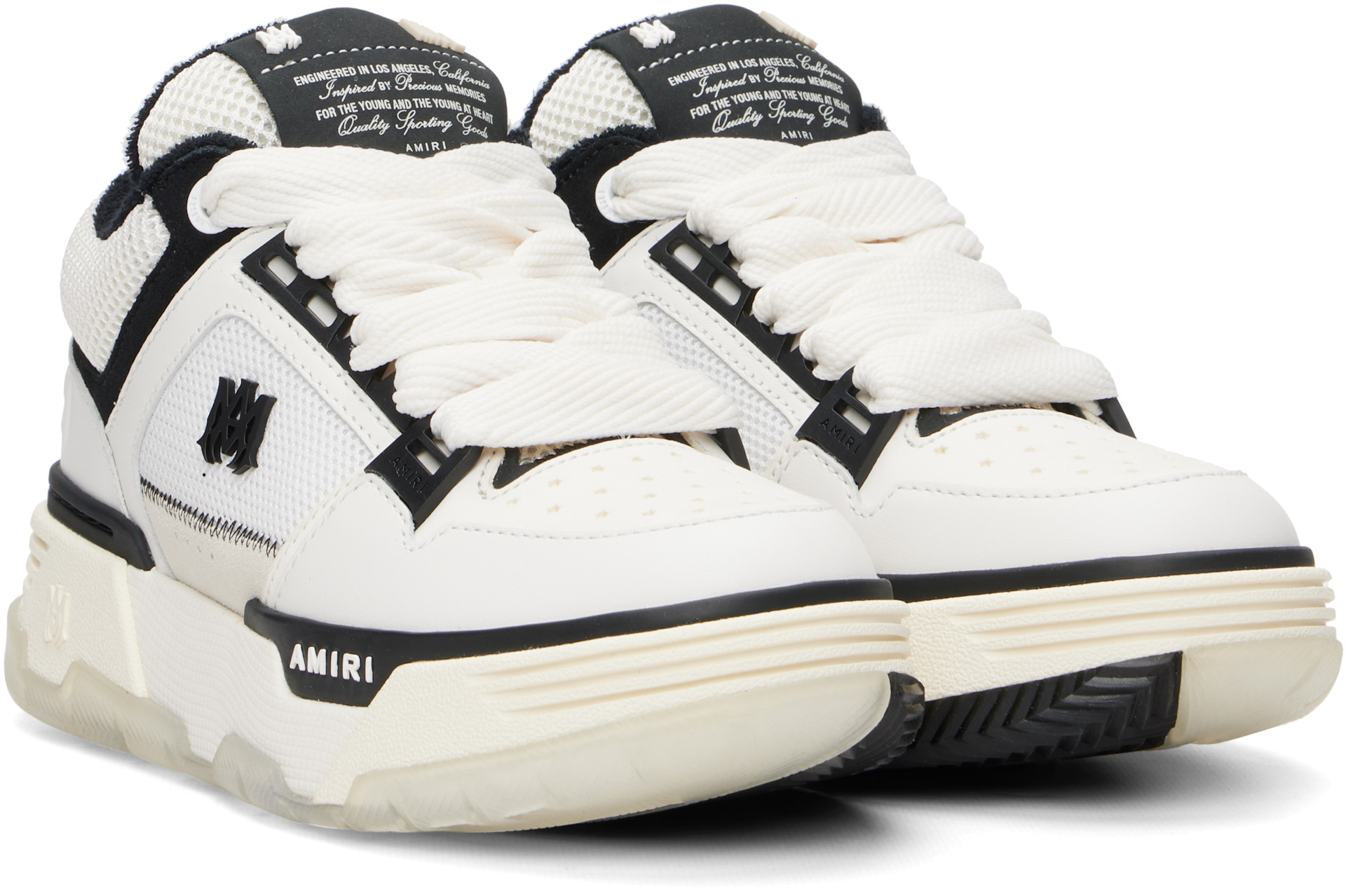 AMIRI: White & Black MA-1 Sneakers | SSENSE