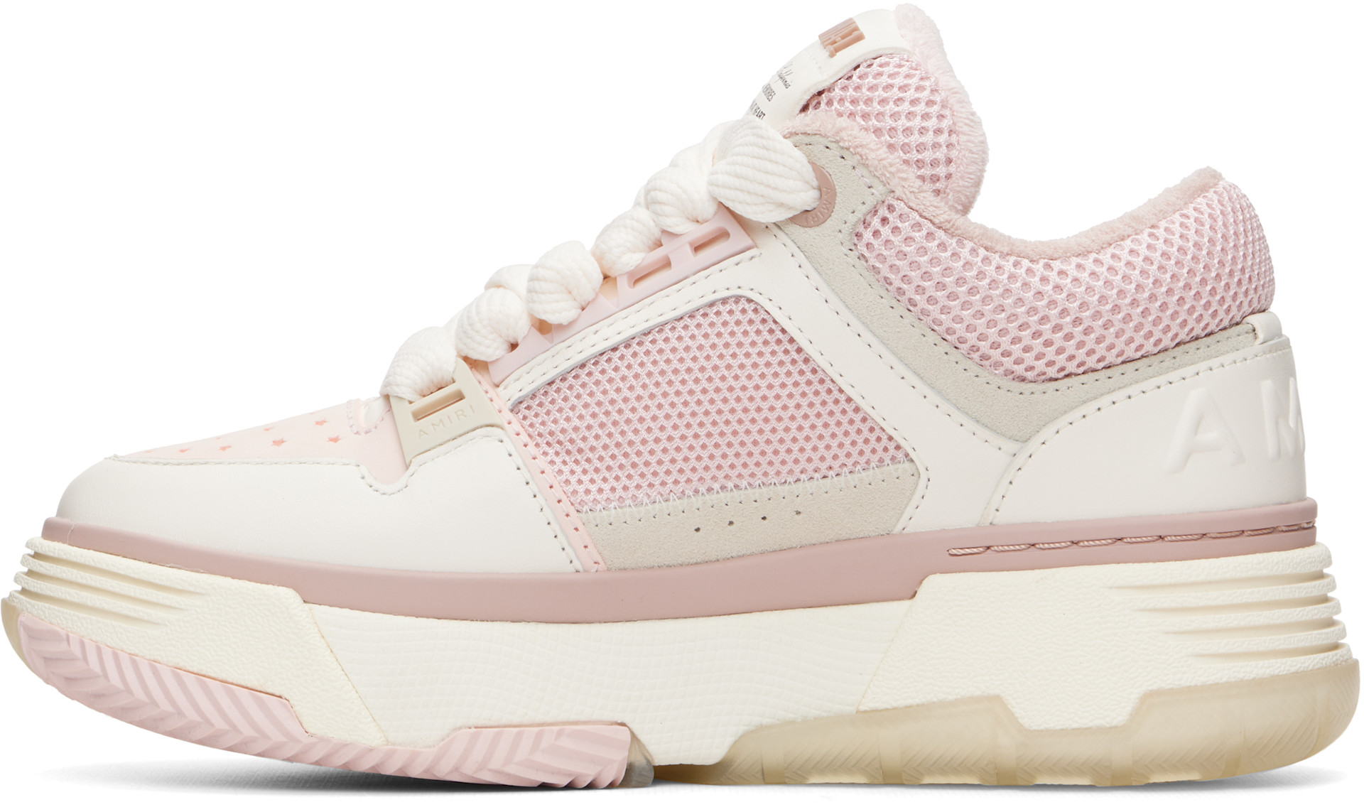 AMIRI: White & Pink MA-1 Sneakers | SSENSE