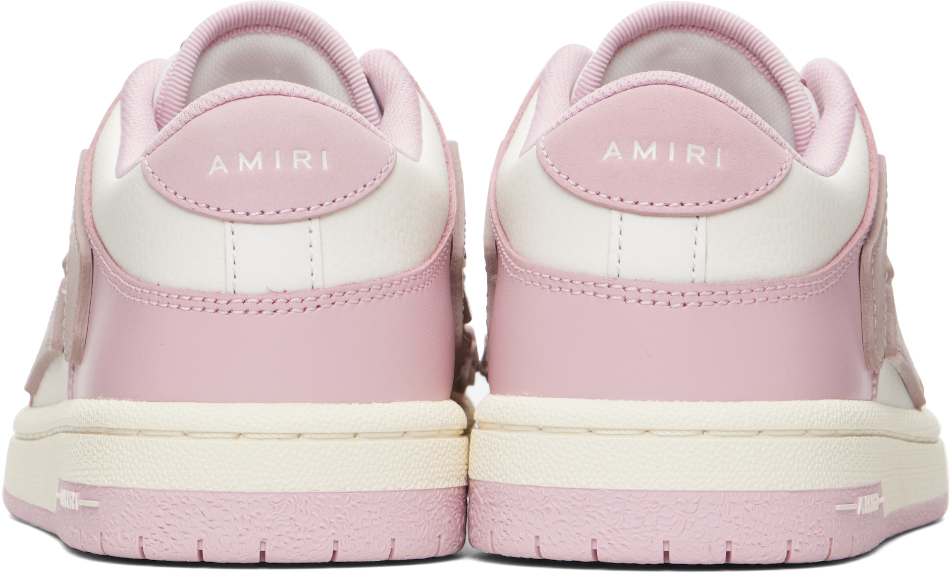 AMIRI: White & Pink Skel-Top Low Sneakers | SSENSE