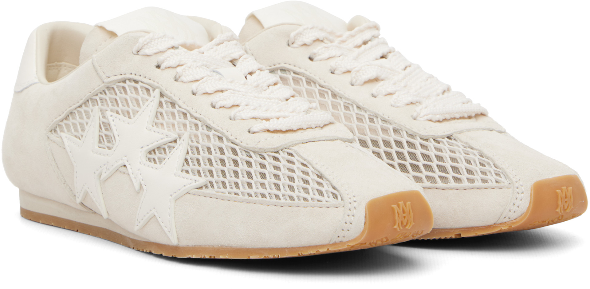 AMIRI - Baskets Pacific blanc cassé en filet