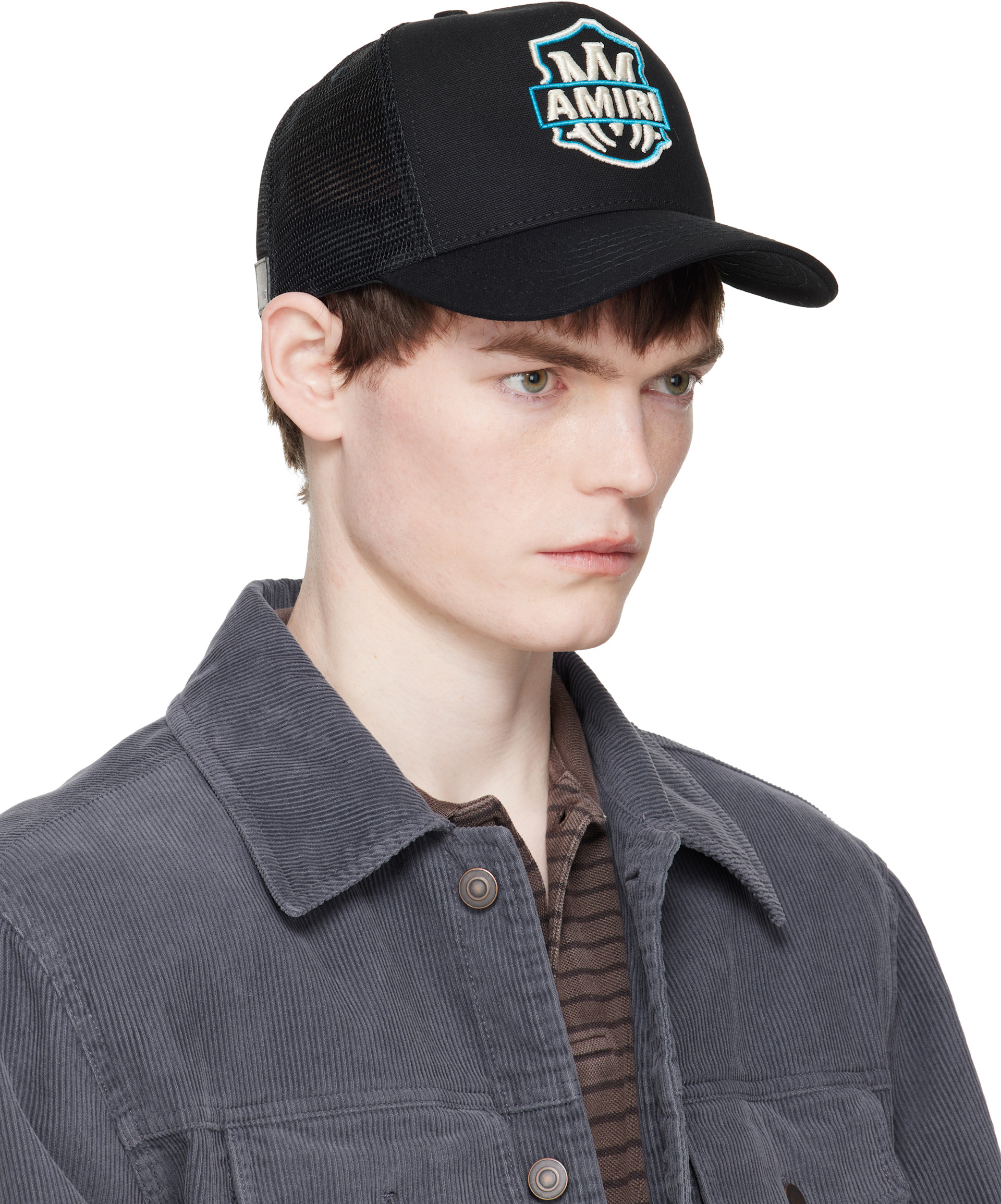 AMIRI - Black MA Emblem Trucker Cap