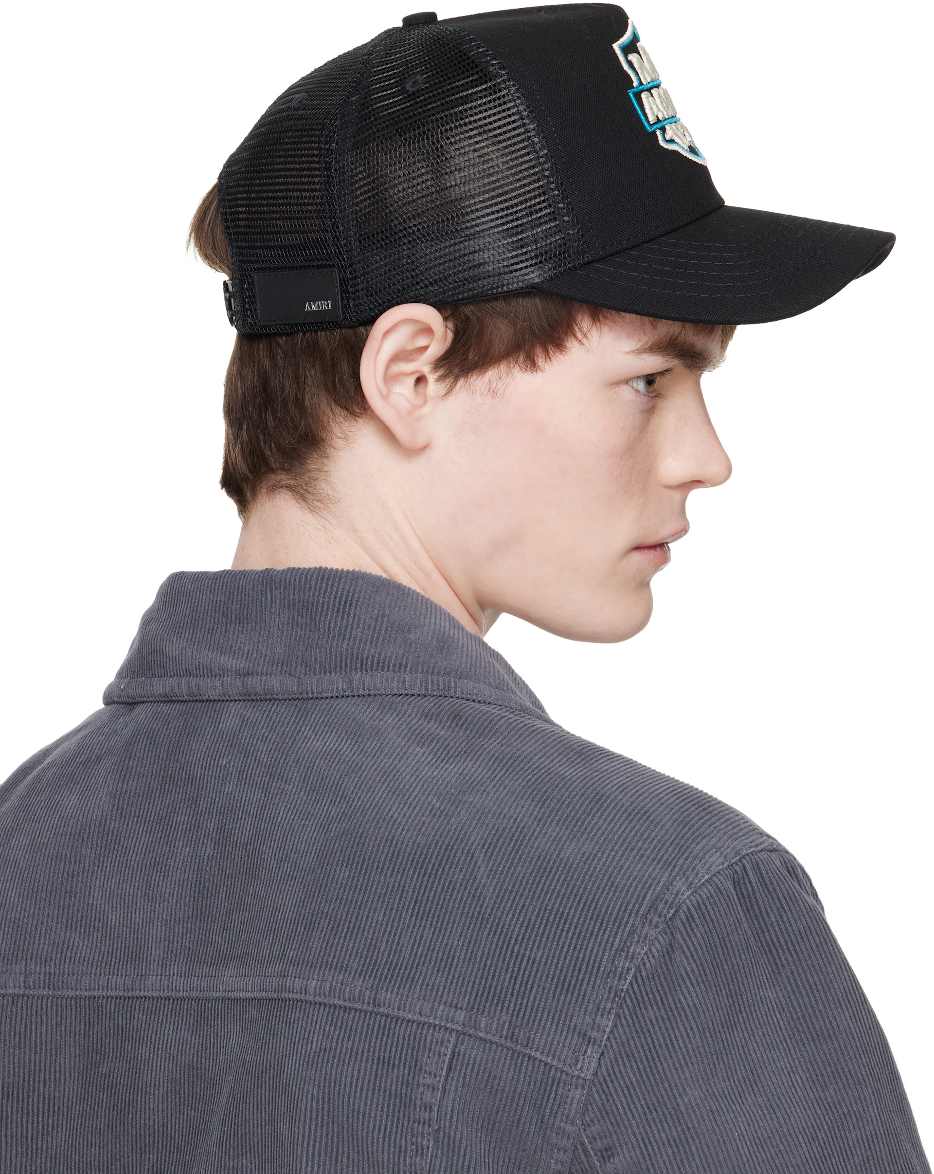 AMIRI: ブラック MA Emblem トラッカーキャップ | SSENSE 日本