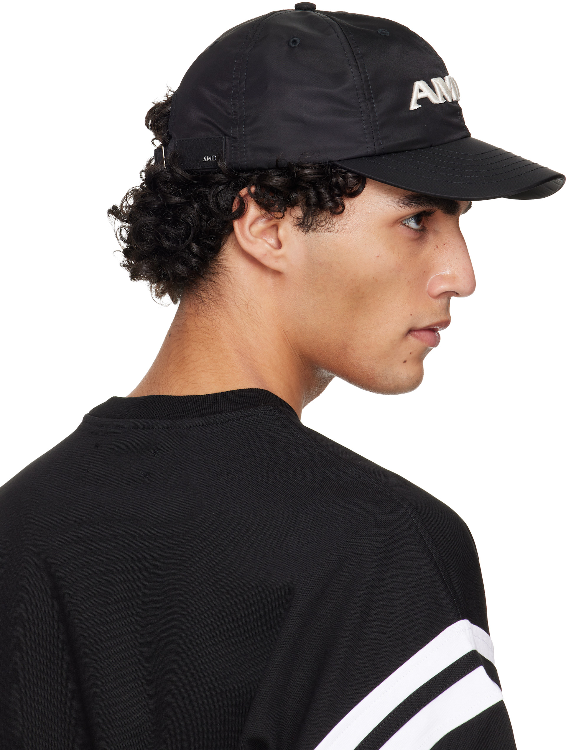 AMIRI キャップブラック AMIRI: Black 'AMIRI' Sport Cap | SSENSE