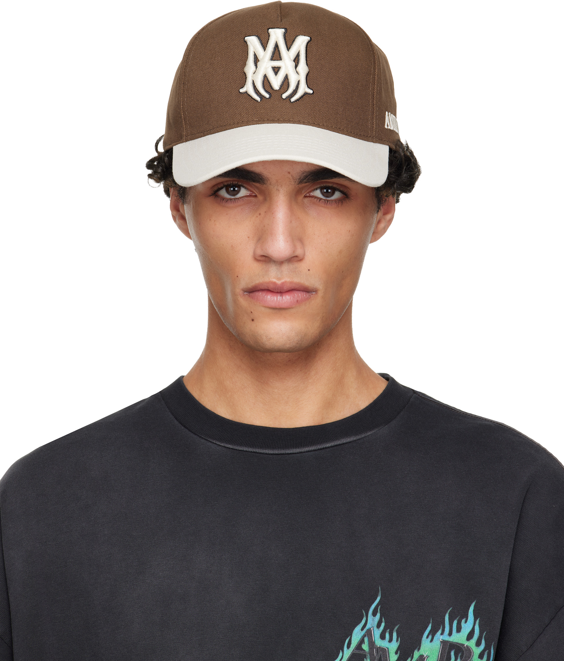 AMIRI: Brown & Beige MA Outline Two Tone Cap | SSENSE