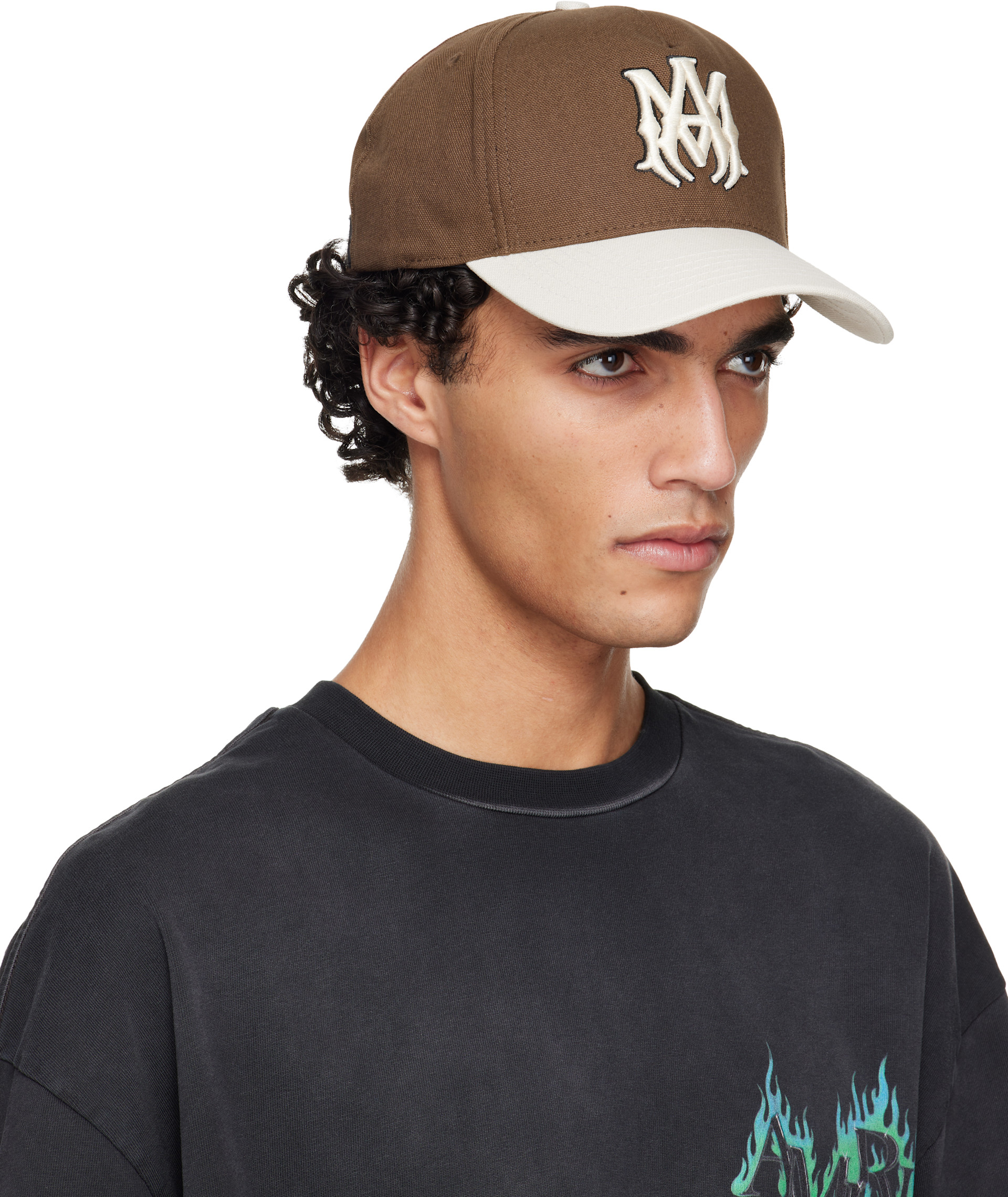 AMIRI ブラウン キャップ AMIRI: ブラウン＆ベージュ MA Outline Two Tone キャップ | SSENSE 日本