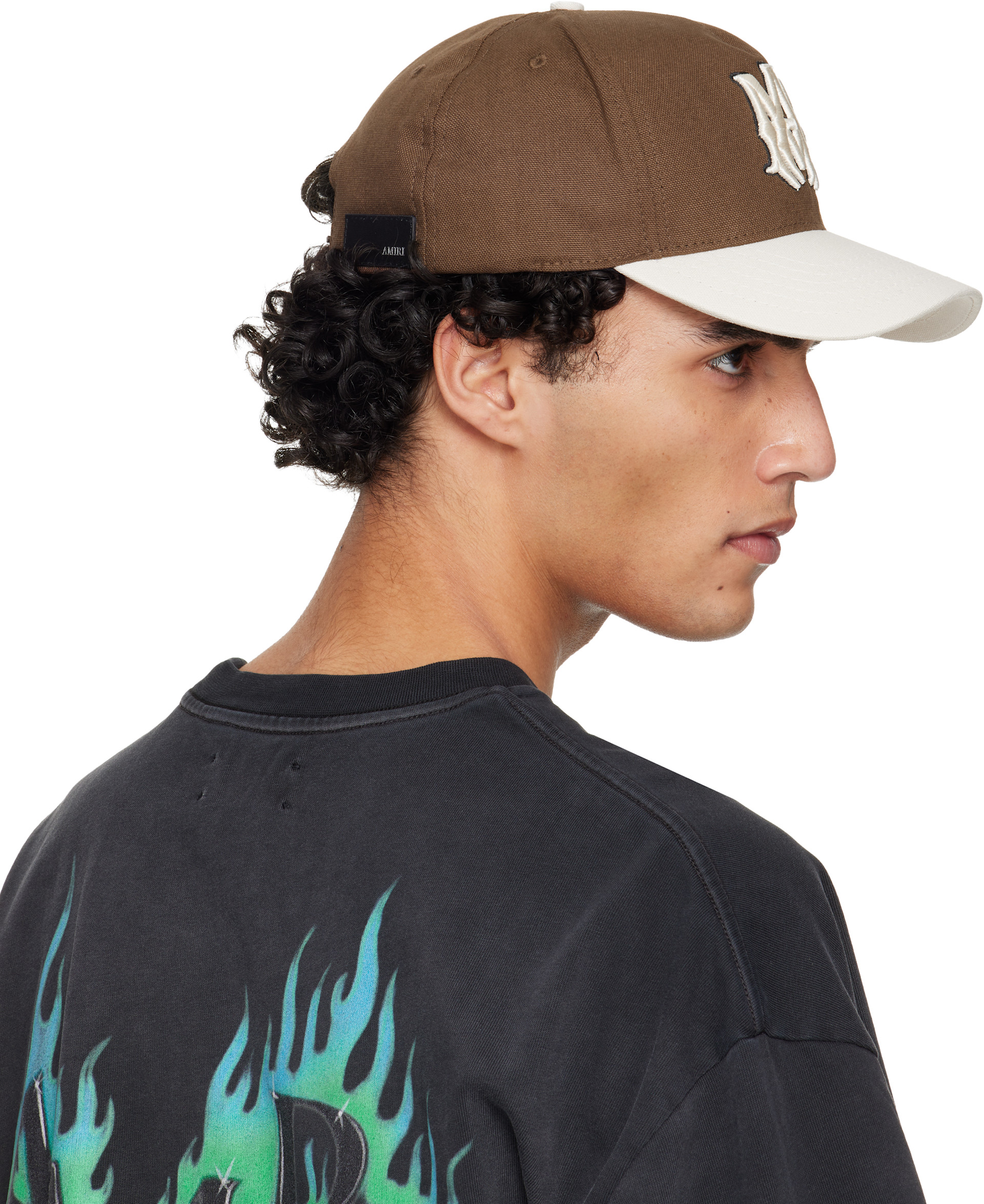 AMIRI: ブラウン＆ベージュ MA Outline Two Tone キャップ | SSENSE 日本