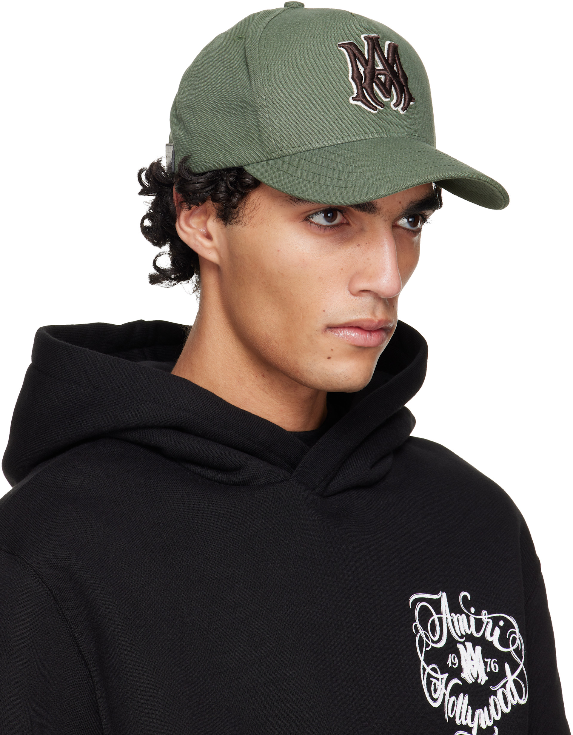 AMIRI: カーキ MA Outline キャンバス キャップ | SSENSE 日本